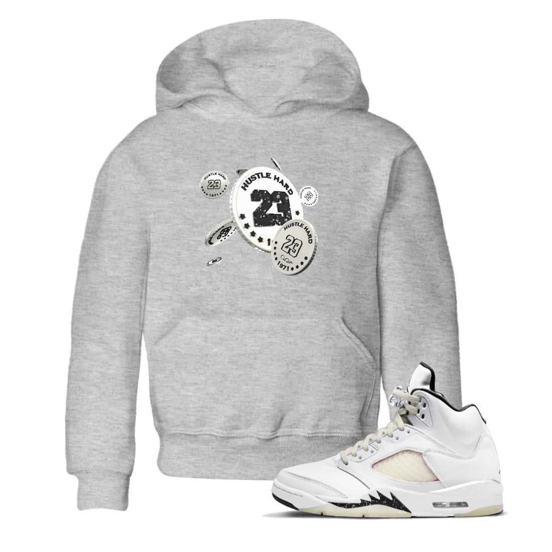 Coin Drop snkmatch Tees Kids - Air Jordan 5 Sail