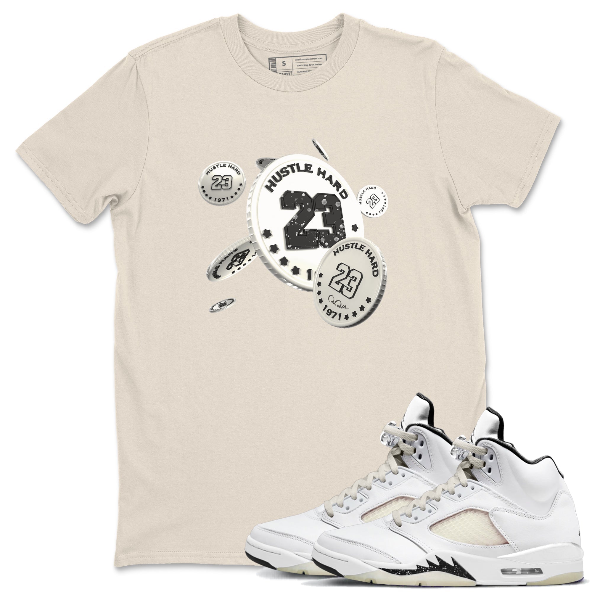 Coin Drop snkmatch Tees - Air Jordan 5 Sail