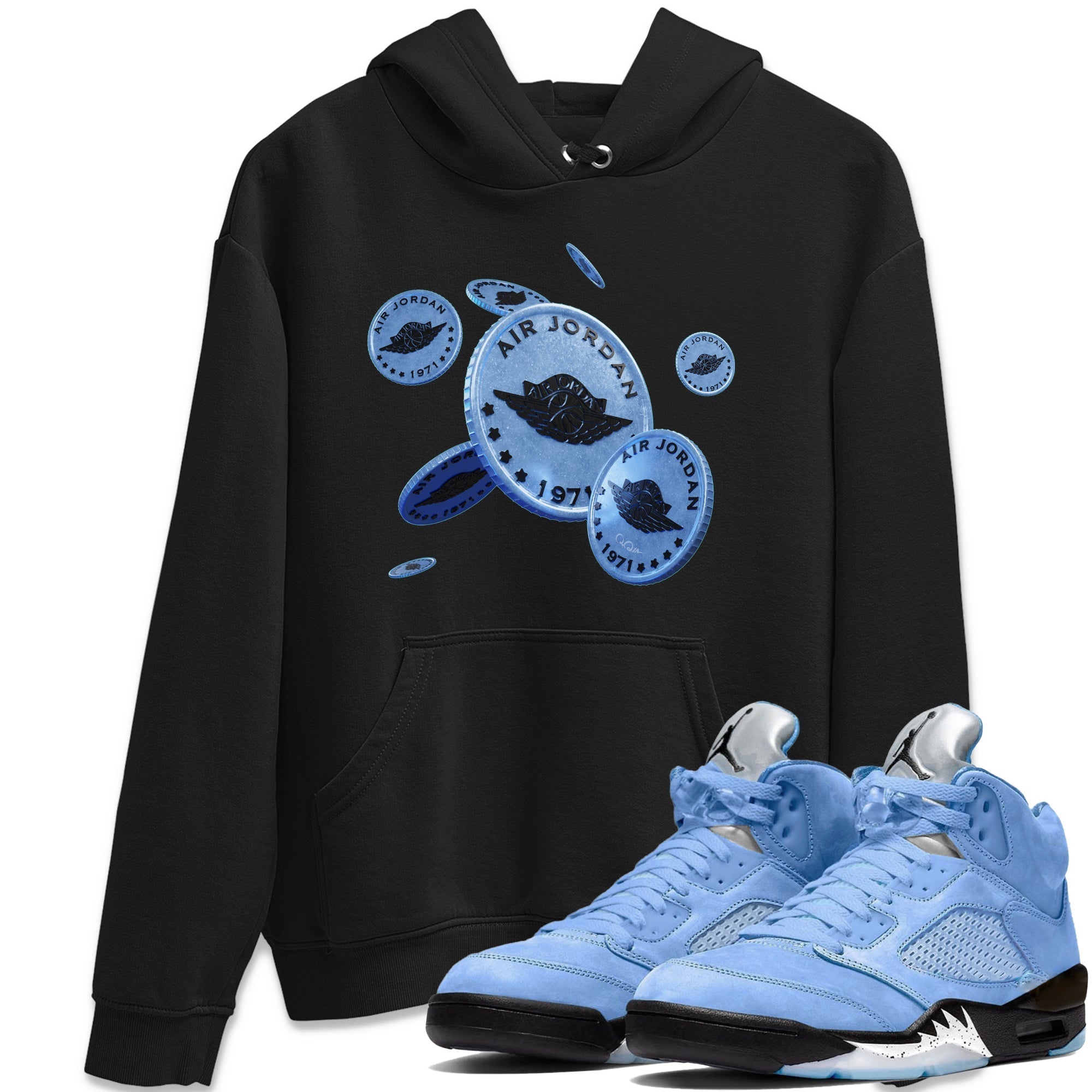 Coin Drop Unisex Tops - Air Jordan 5 UNC