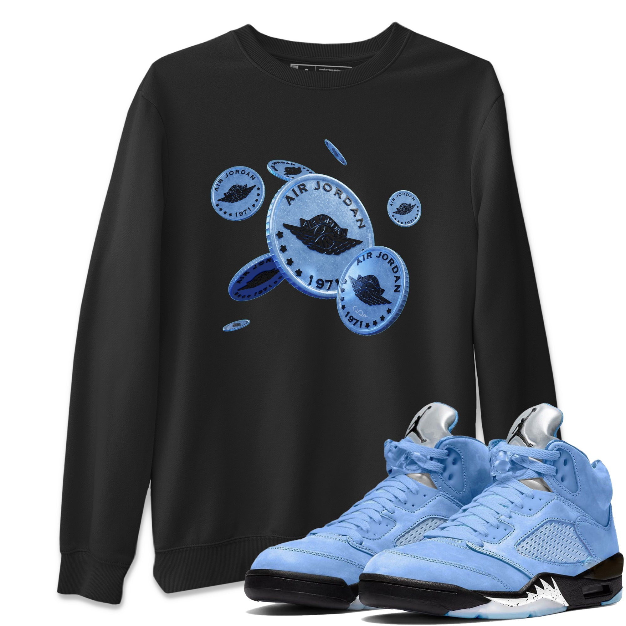 Coin Drop Unisex Tops - Air Jordan 5 UNC