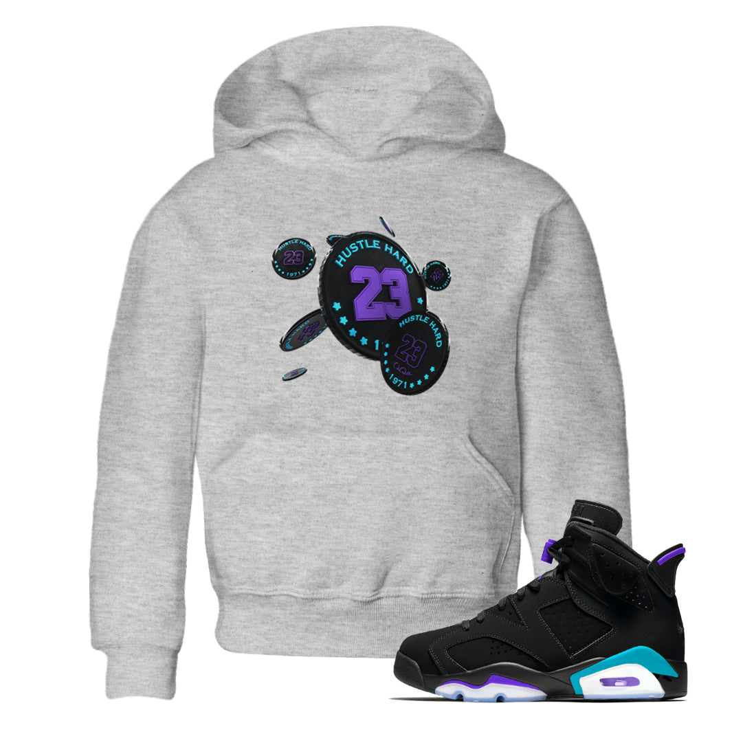 Coin Drop Kids Tops - Air Jordan 6 Aqua