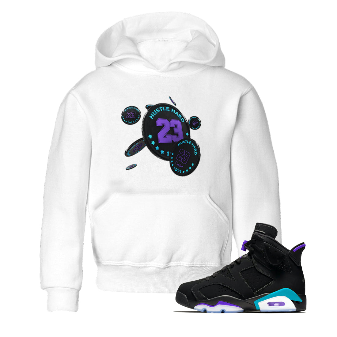 Coin Drop Kids Tops - Air Jordan 6 Aqua