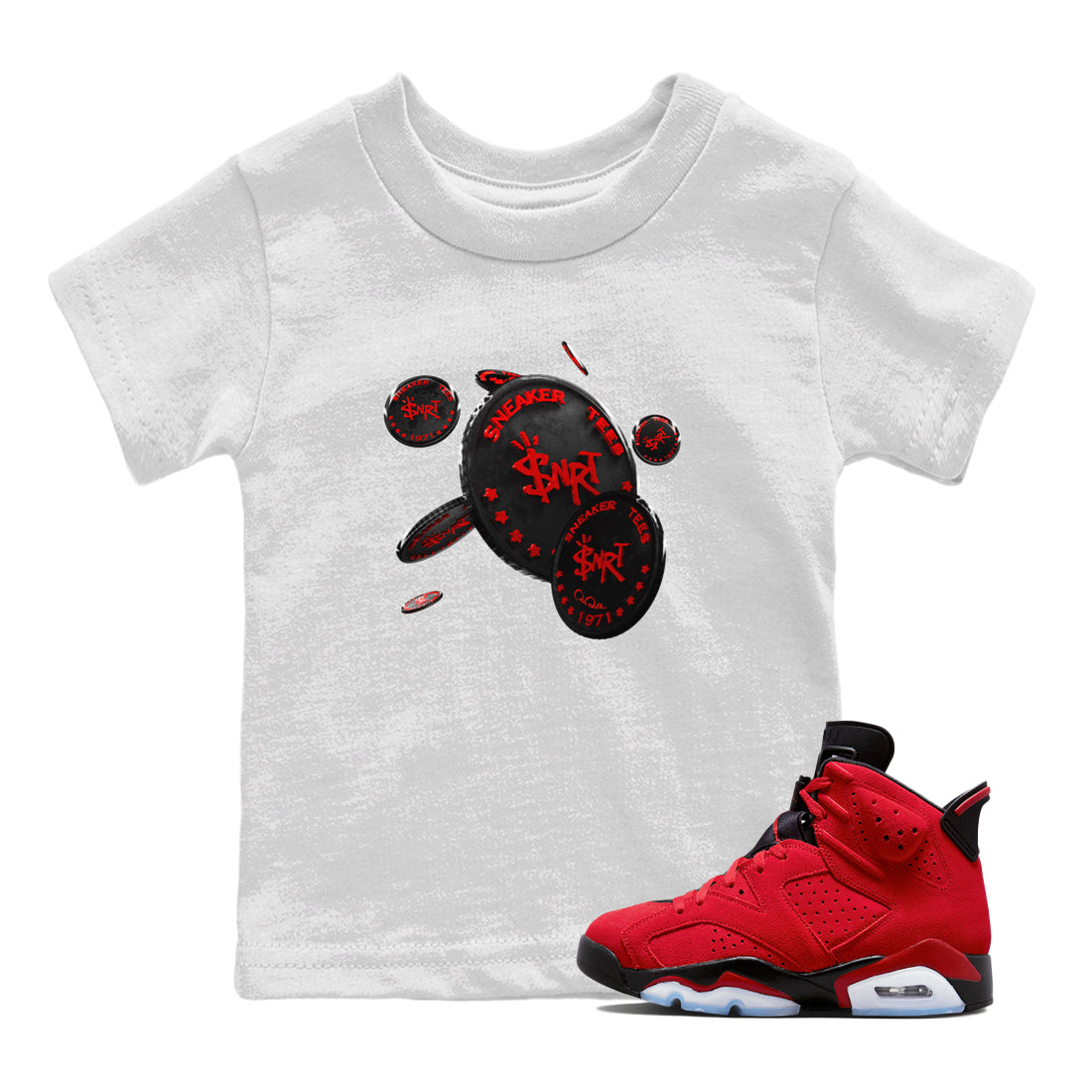 Coin Drop Kids Tops - Air Jordan 6 Toro Bravo