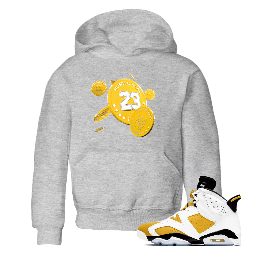 Coin Drop snkmatch Tee Kids - Air Jordan 6 Yellow Ochre