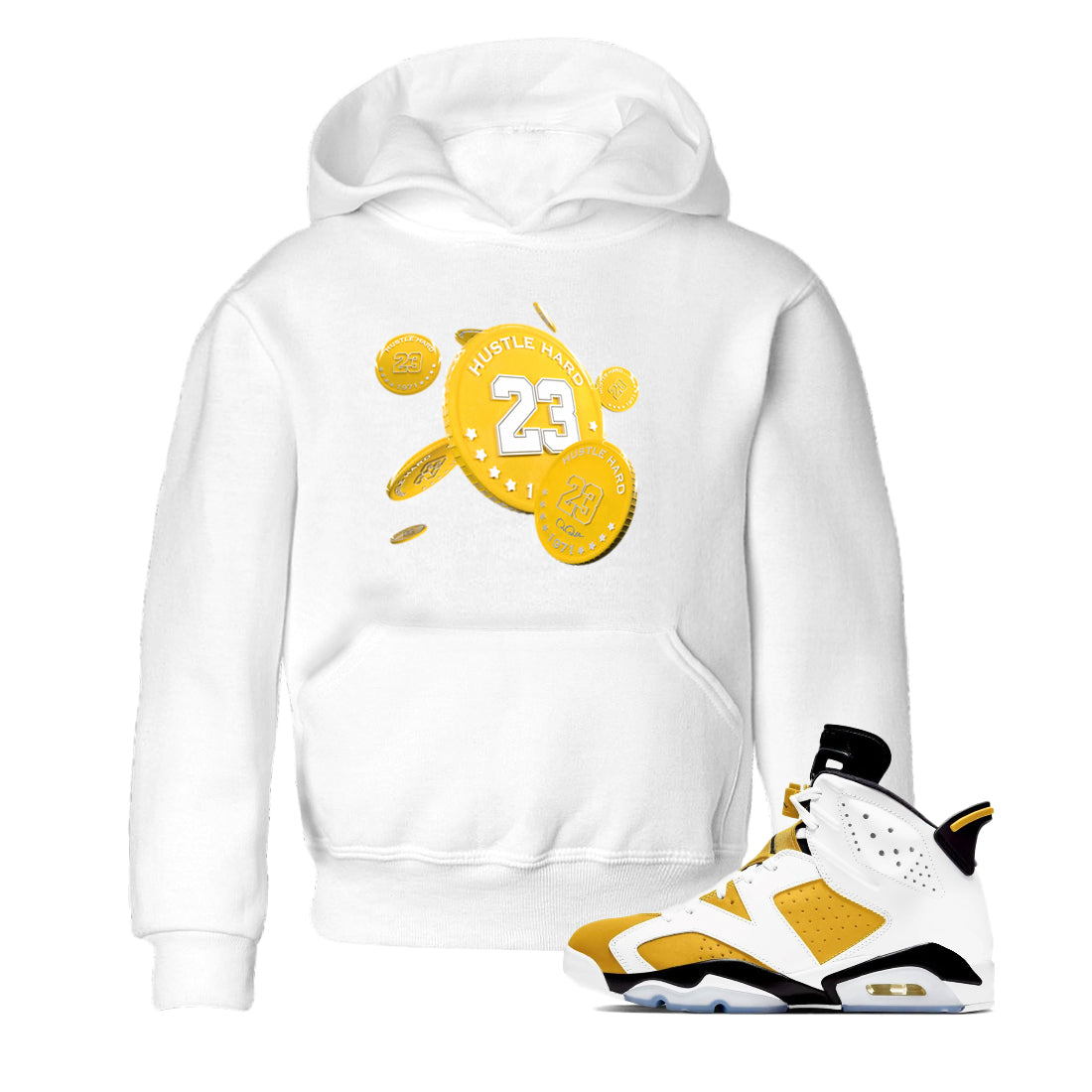 Coin Drop snkmatch Tee Kids - Air Jordan 6 Yellow Ochre