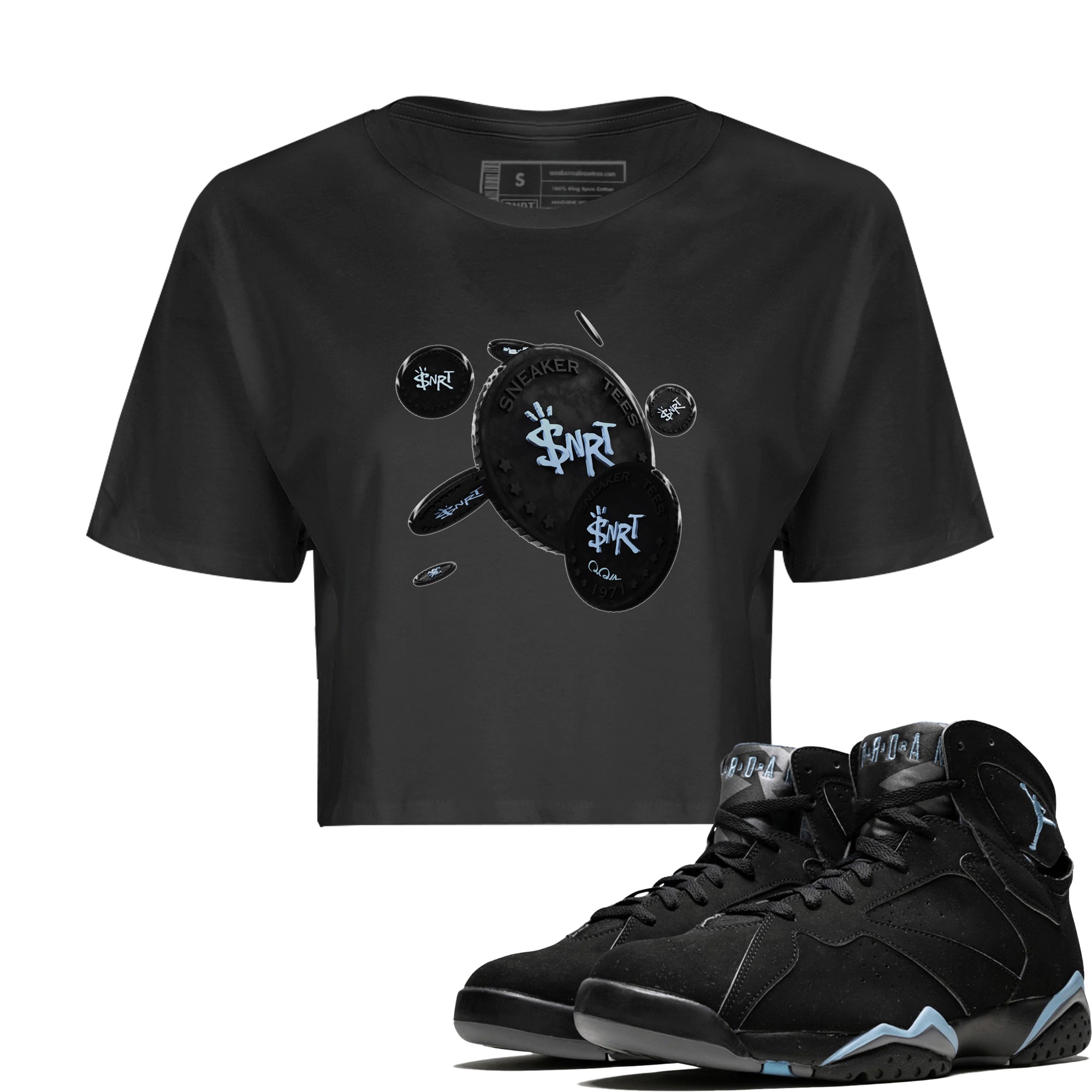 Coin Drop Women's Tops - Air Jordan 7 Chambray