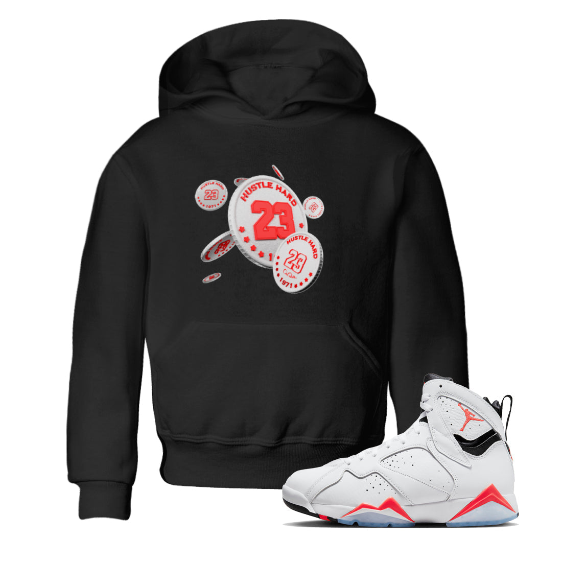 Coin Drop Kids Tops - Air Jordan 7 White Infrared