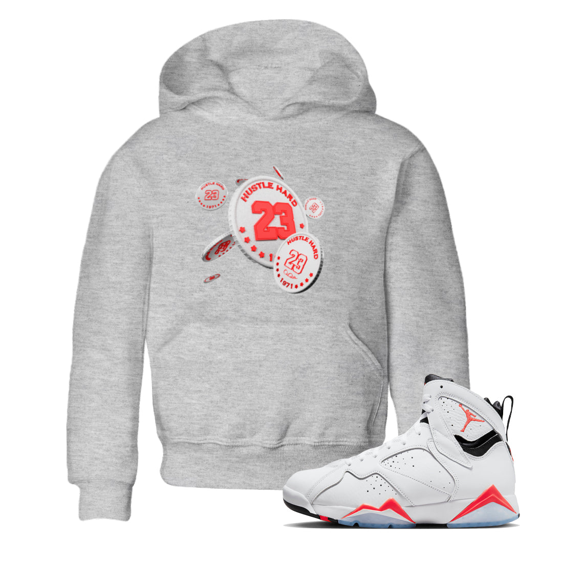 Coin Drop Kids Tops - Air Jordan 7 White Infrared