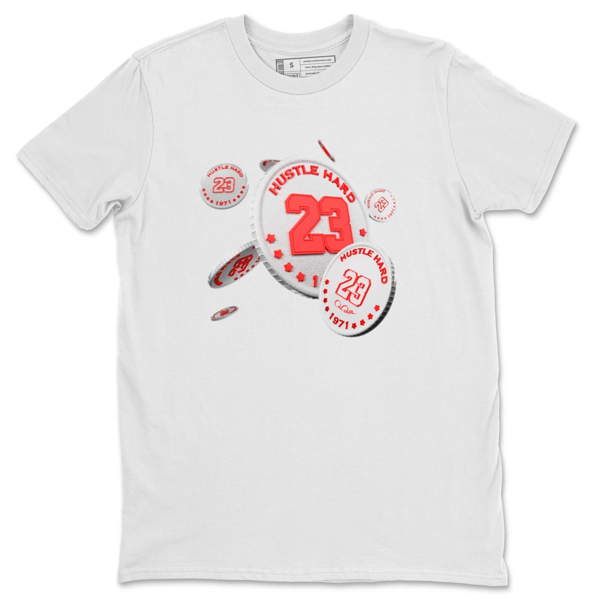 Coin Drop Unisex Tops - Air Jordan 7 White Infrared