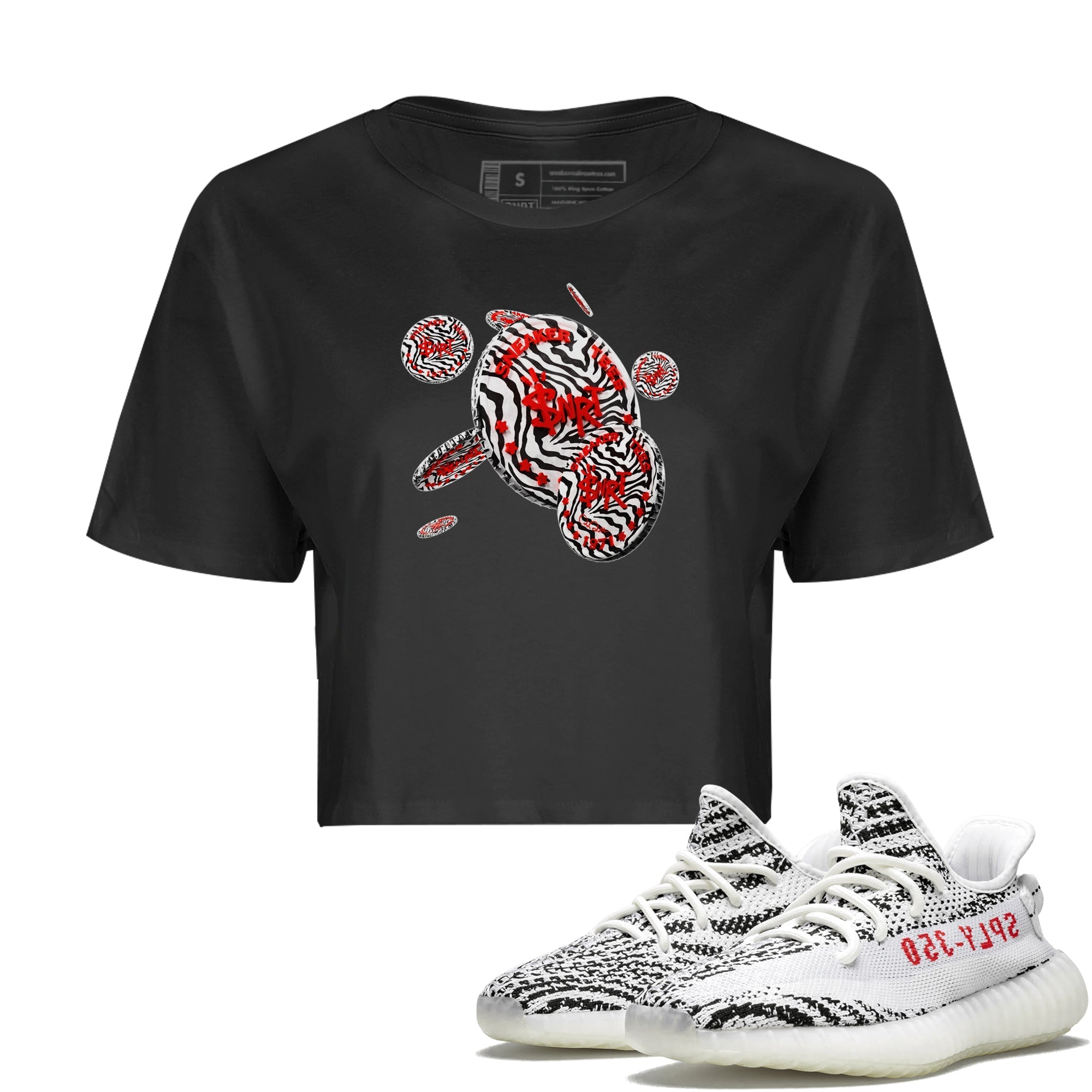 Coin Drop Women's Tops - Yeezy 350 Zebra