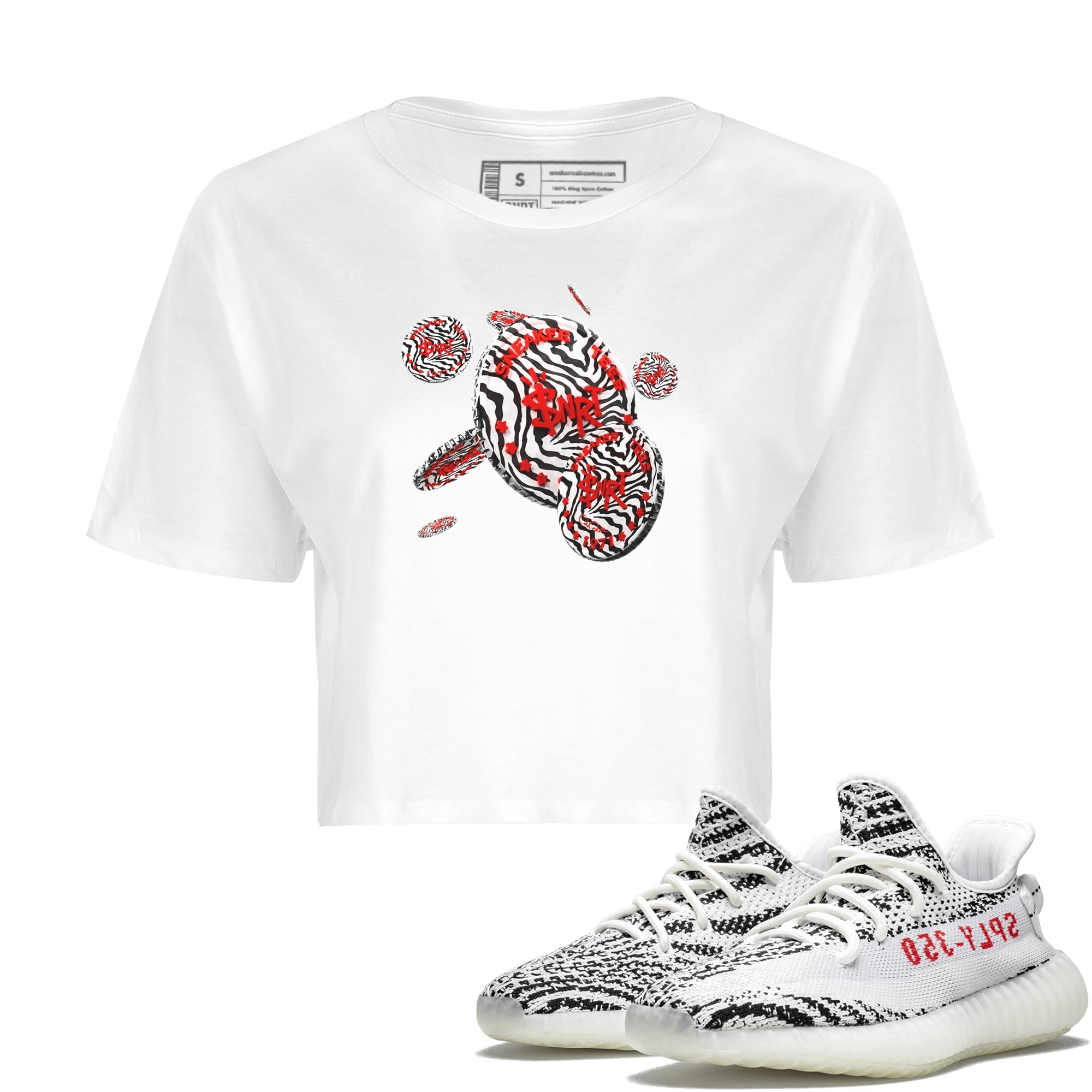 Coin Drop Women's Tops - Yeezy 350 Zebra