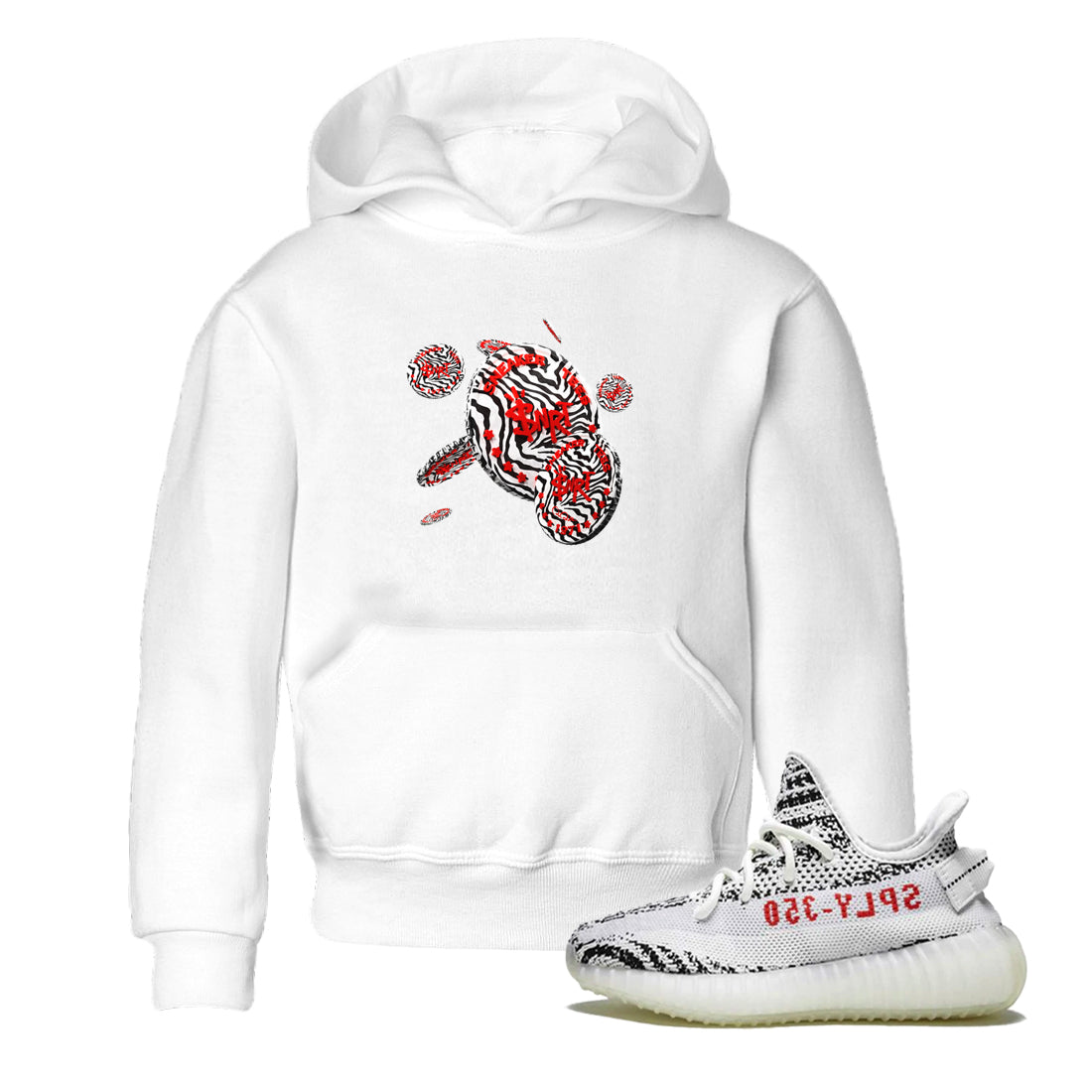 Coin Drop Kids Tops - Yeezy 350 Zebra