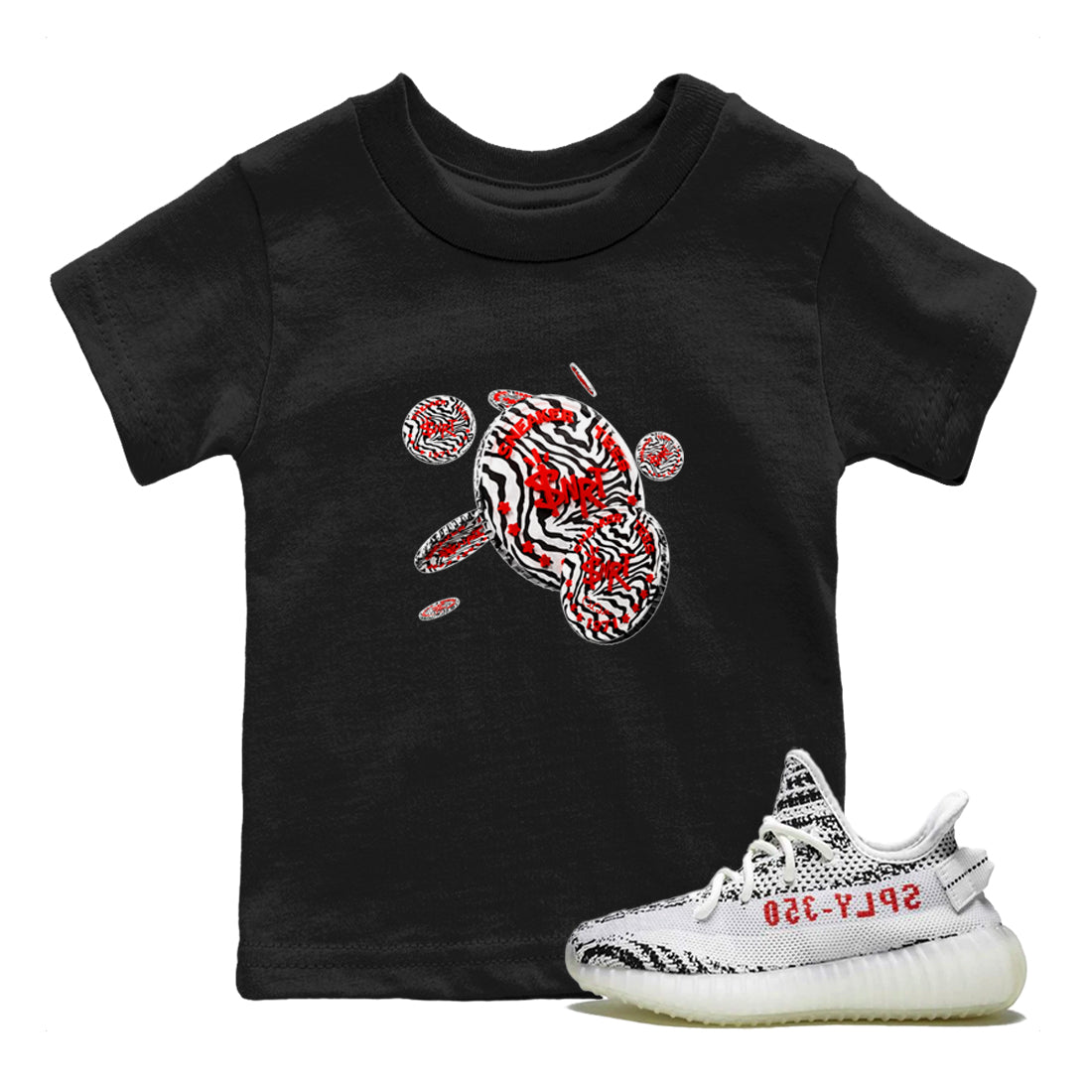 Coin Drop Kids Tops - Yeezy 350 Zebra