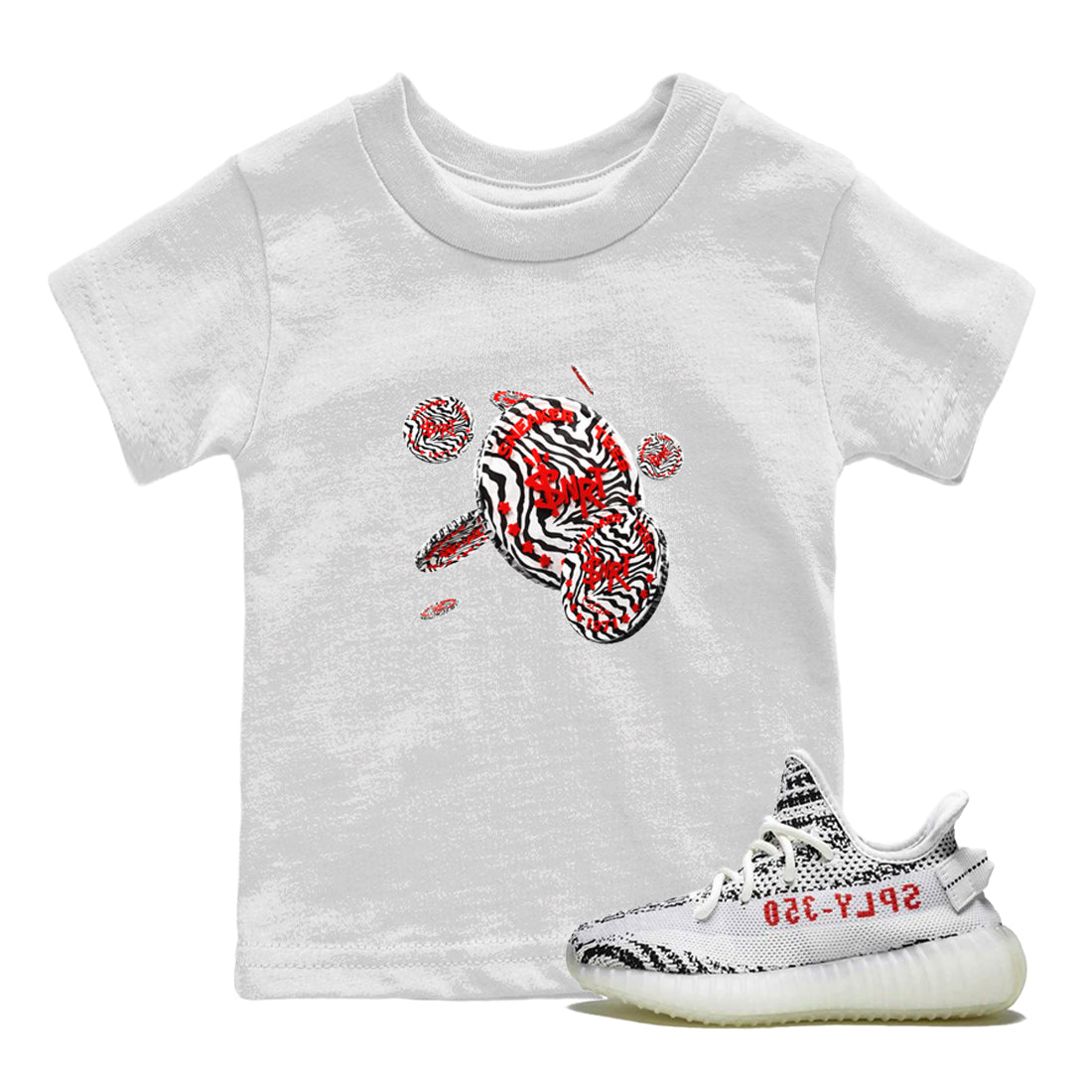 Coin Drop Kids Tops - Yeezy 350 Zebra
