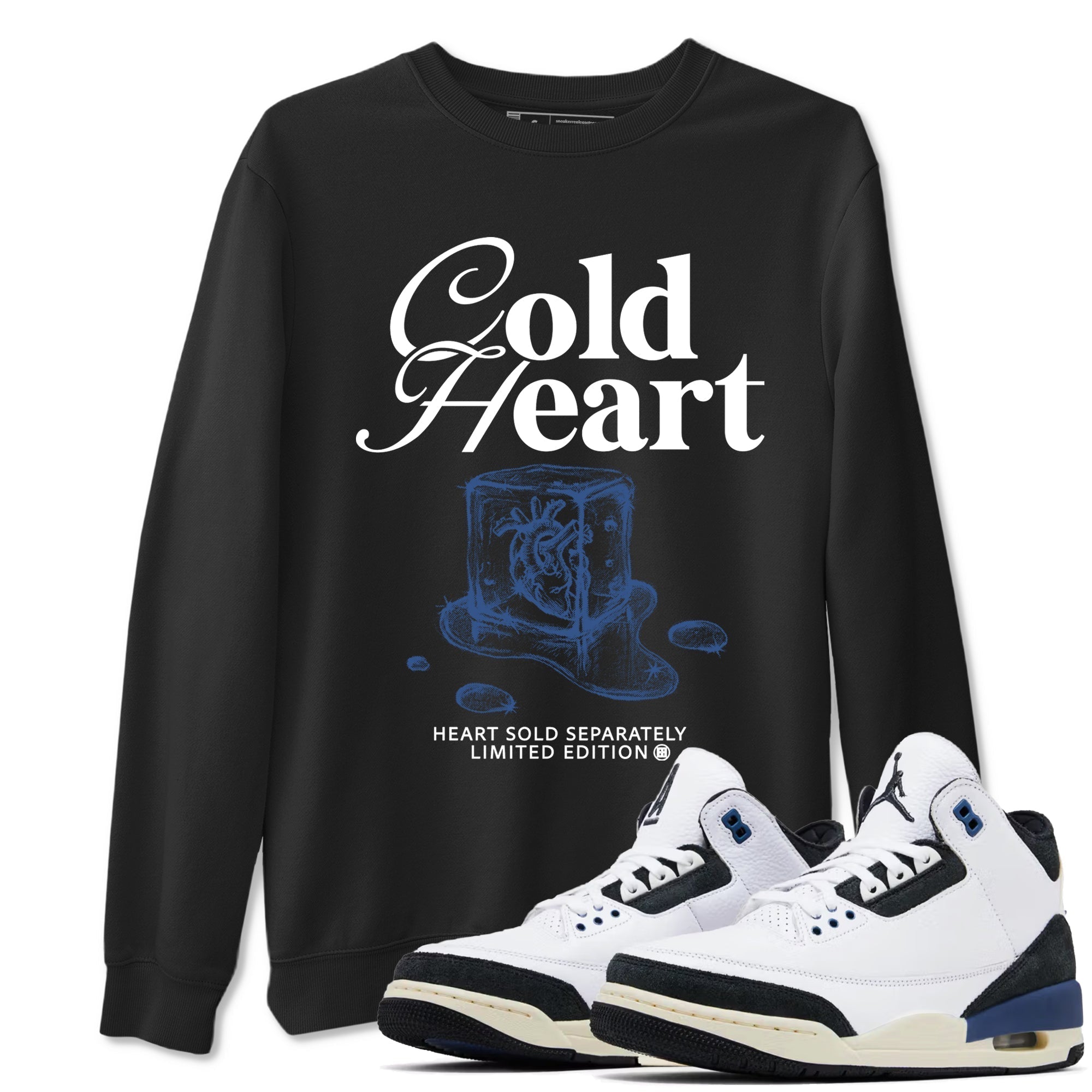 Cold Heart snkmatch Tees - Air Jordan 3 A Ma Maniere x Diffused Blue