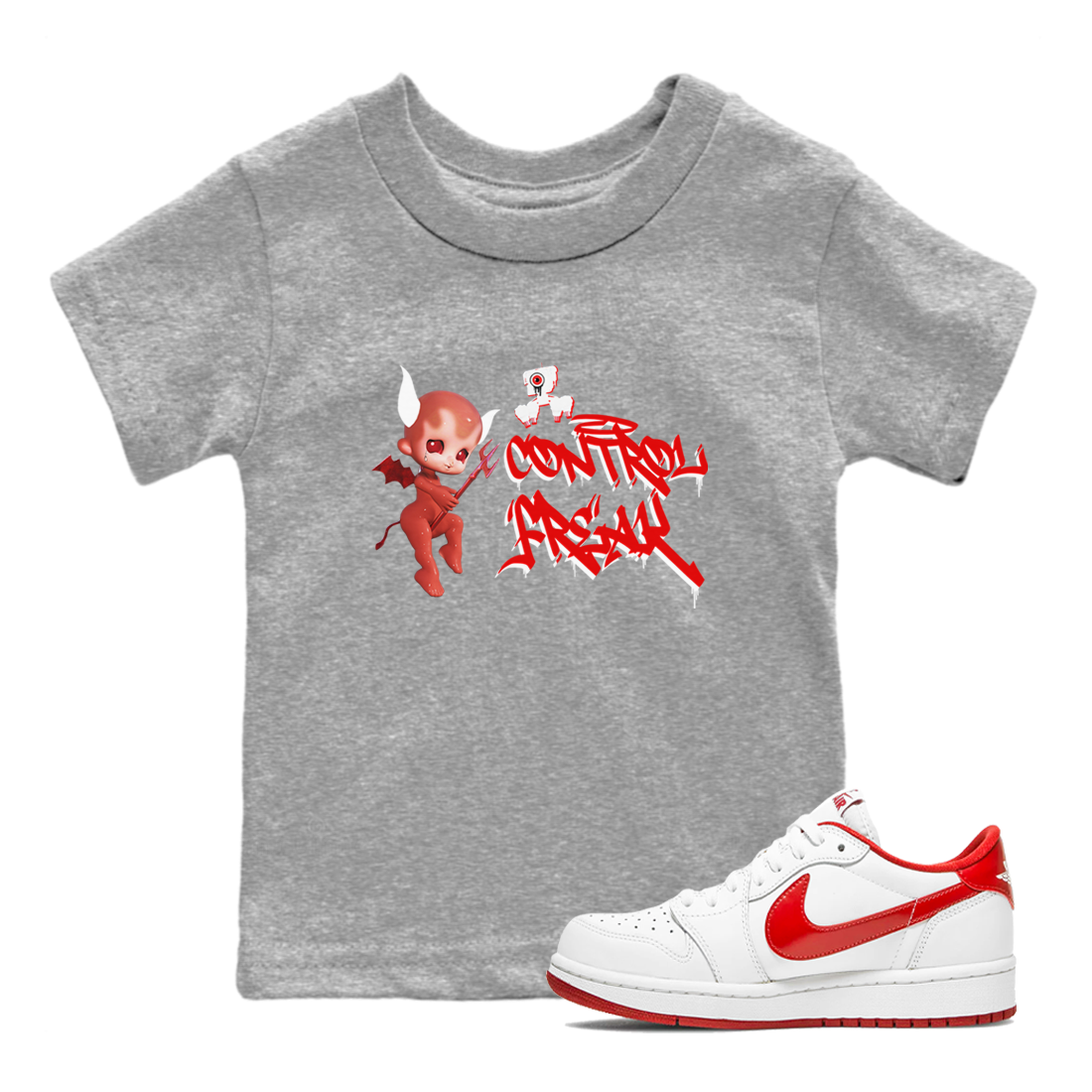 Control Freak snkmatch Tee Kids - Air Jordan 1 University Red