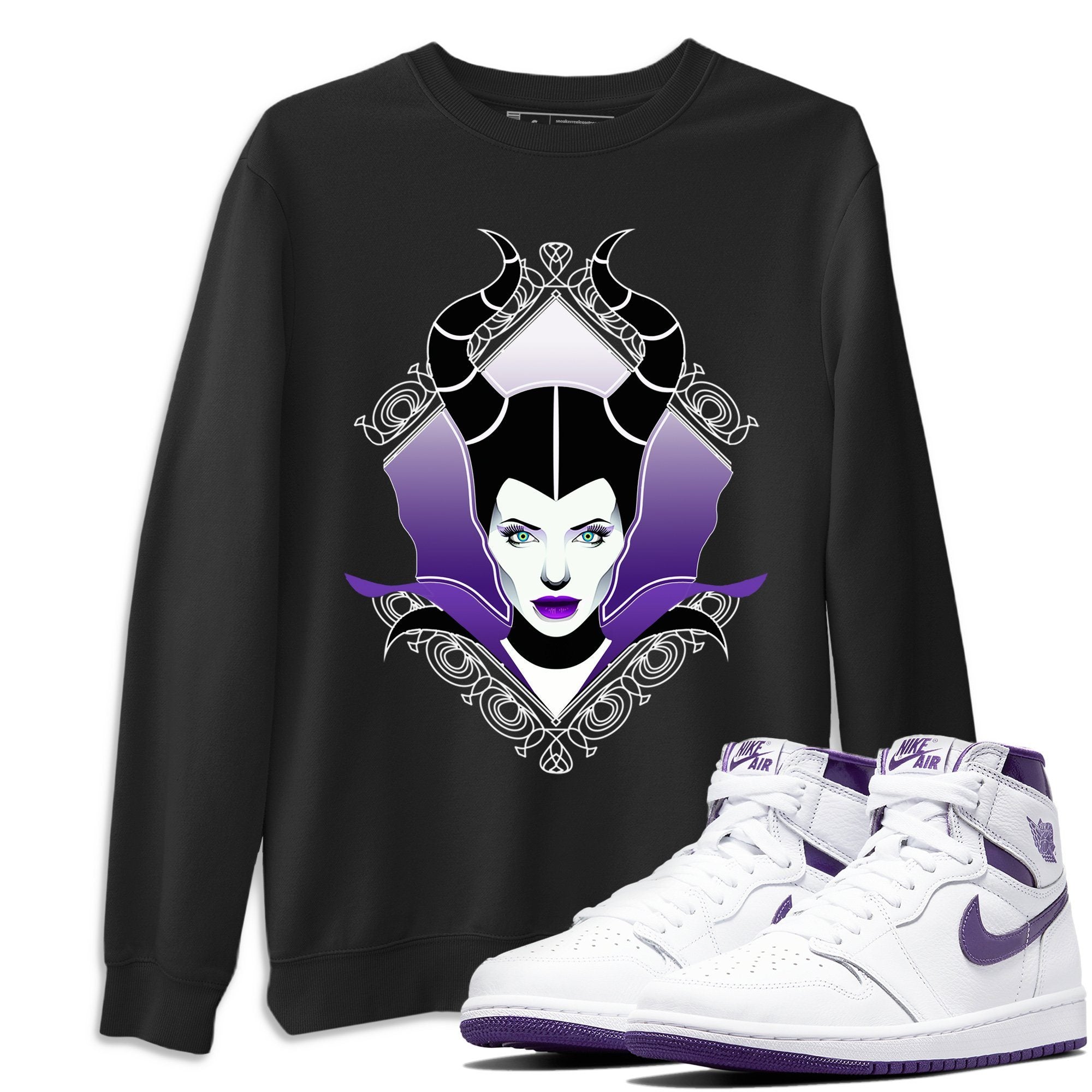 Court Purple Evil Unisex Tops - Air Jordan 1 WMNS Court Purple
