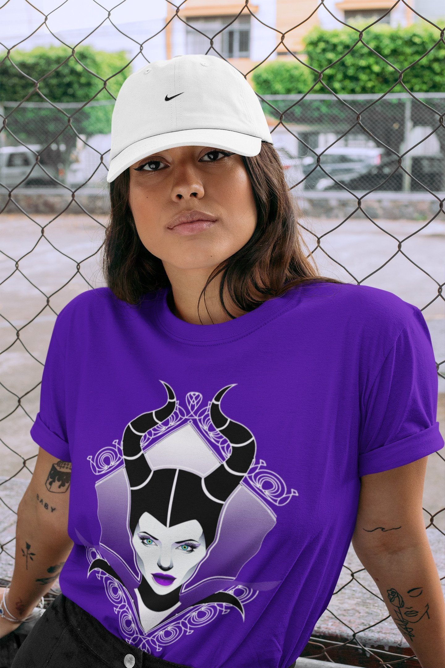 Court Purple Evil Unisex Tops - Air Jordan 1 WMNS Court Purple