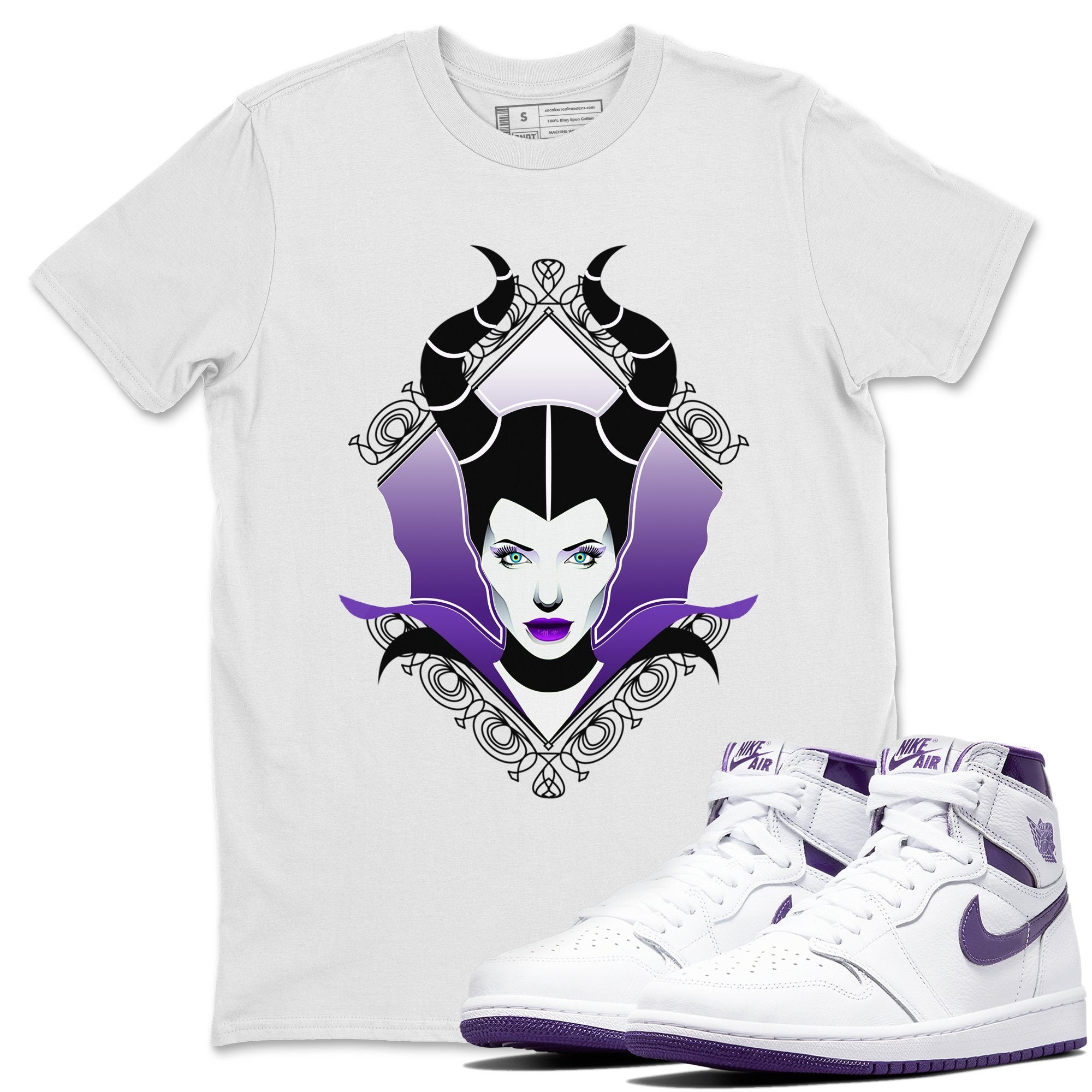 Court Purple Evil Unisex Tops - Air Jordan 1 WMNS Court Purple