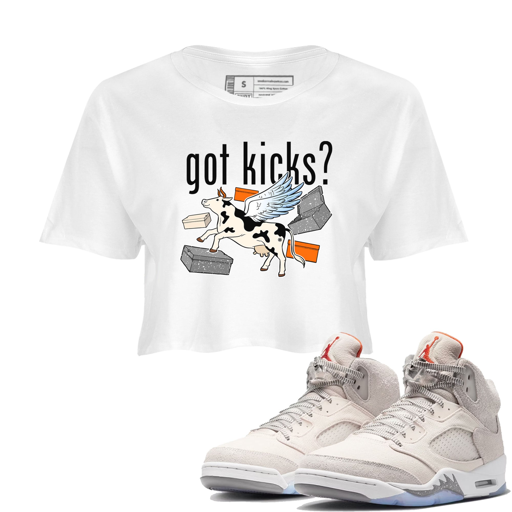 Cow Got Kicks snkmatch Women's Top - Air Jordan 5 Craft