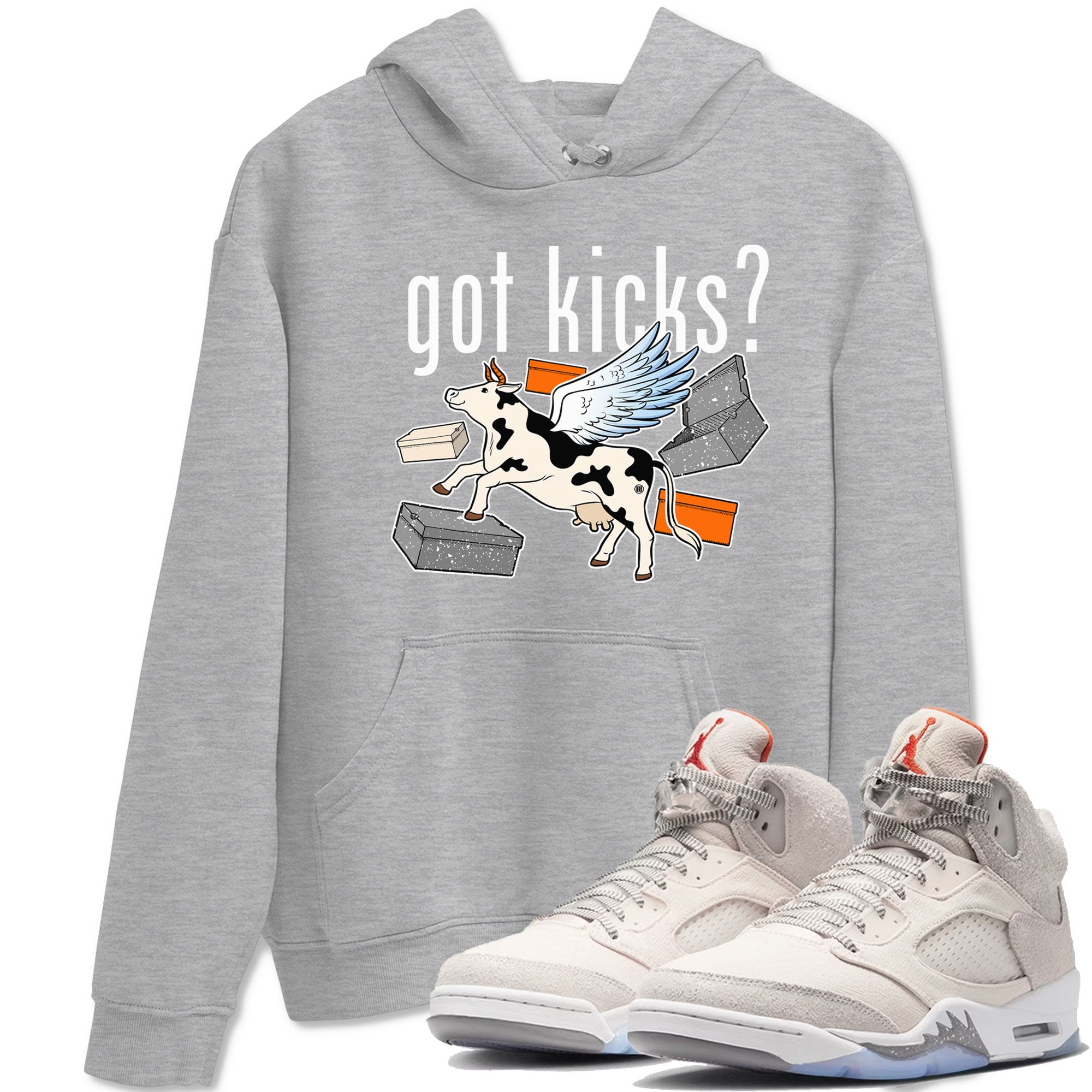 Cow Got Kicks snkmatch Tees - Air Jordan 5 Craft