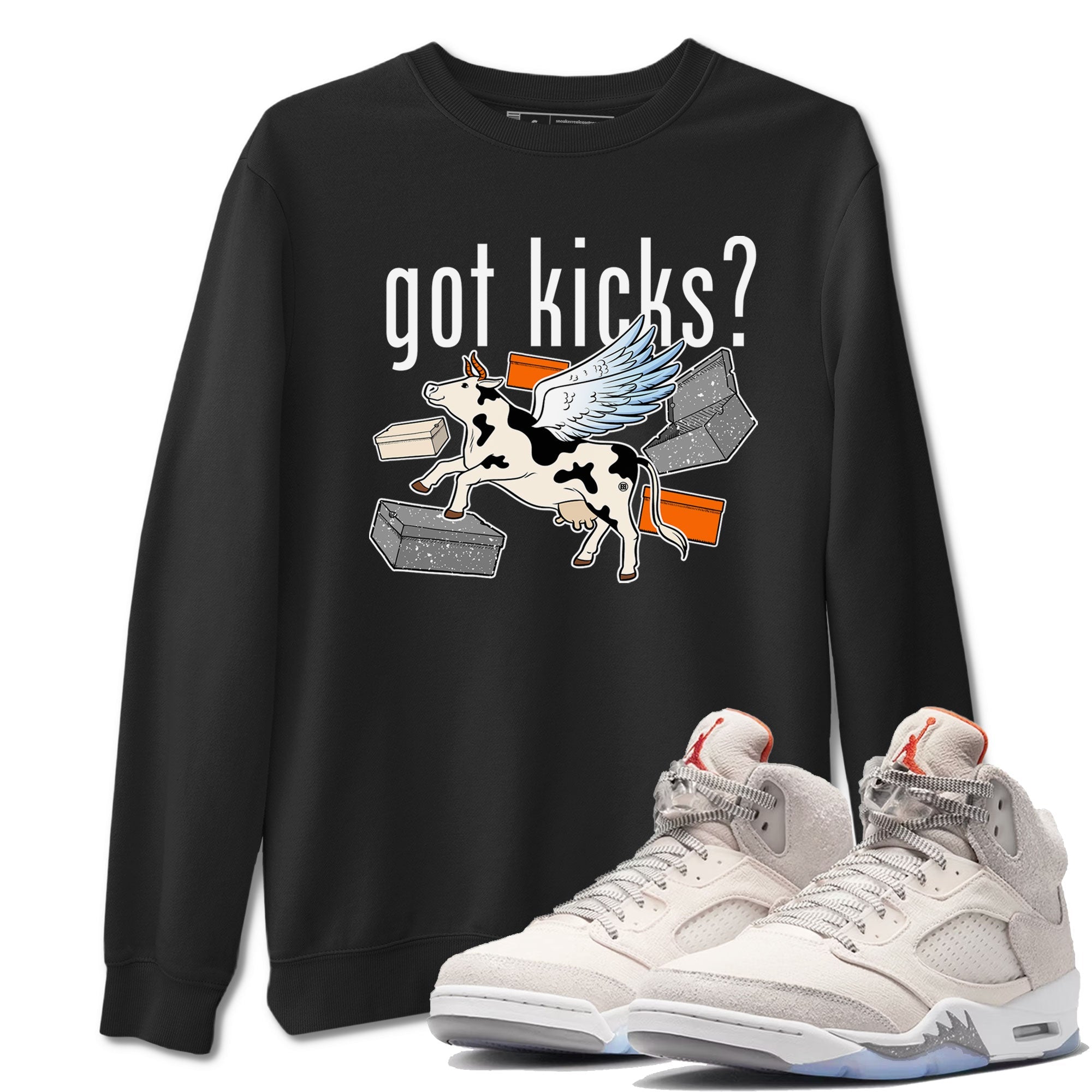 Cow Got Kicks snkmatch Tees - Air Jordan 5 Craft