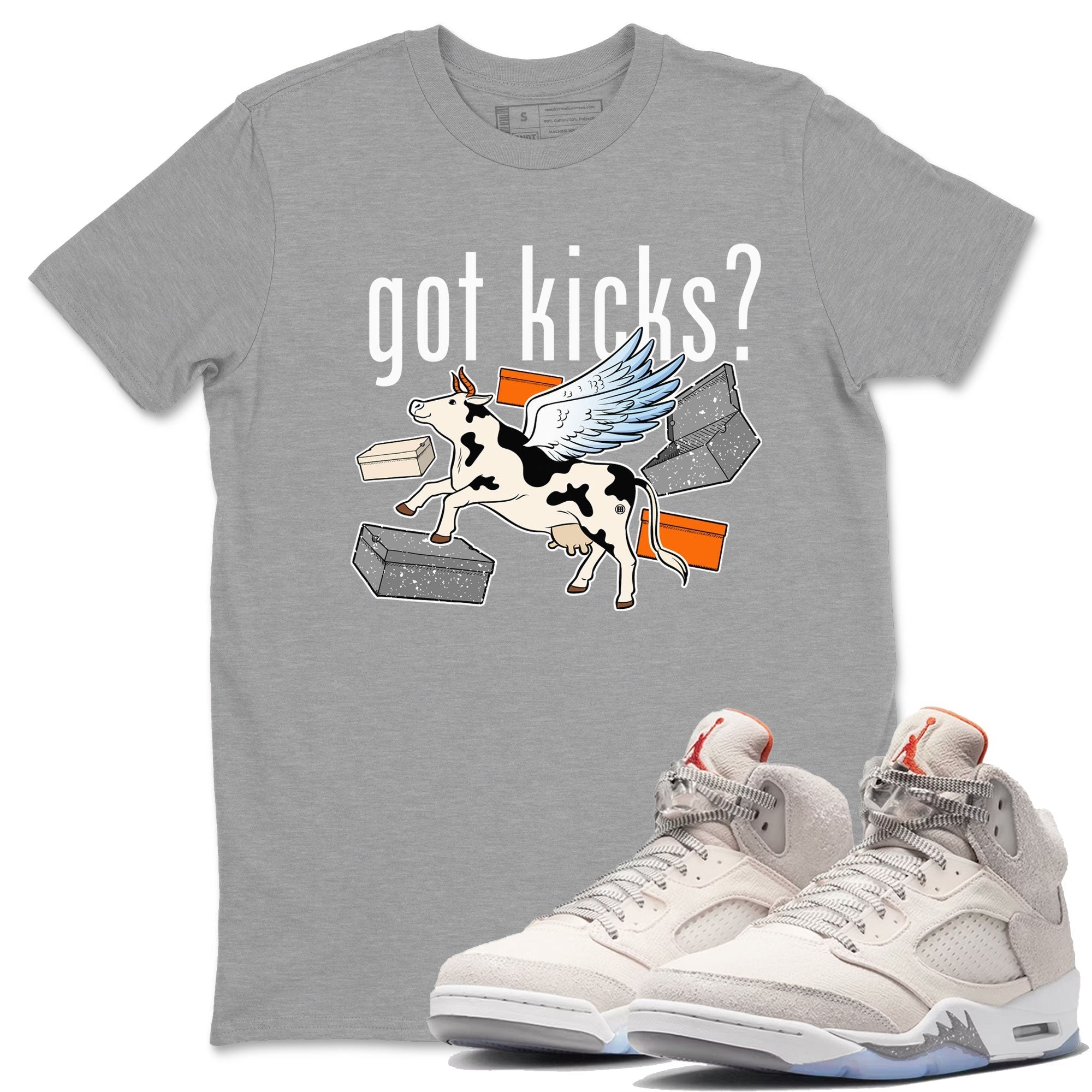 Cow Got Kicks snkmatch Tees - Air Jordan 5 Craft