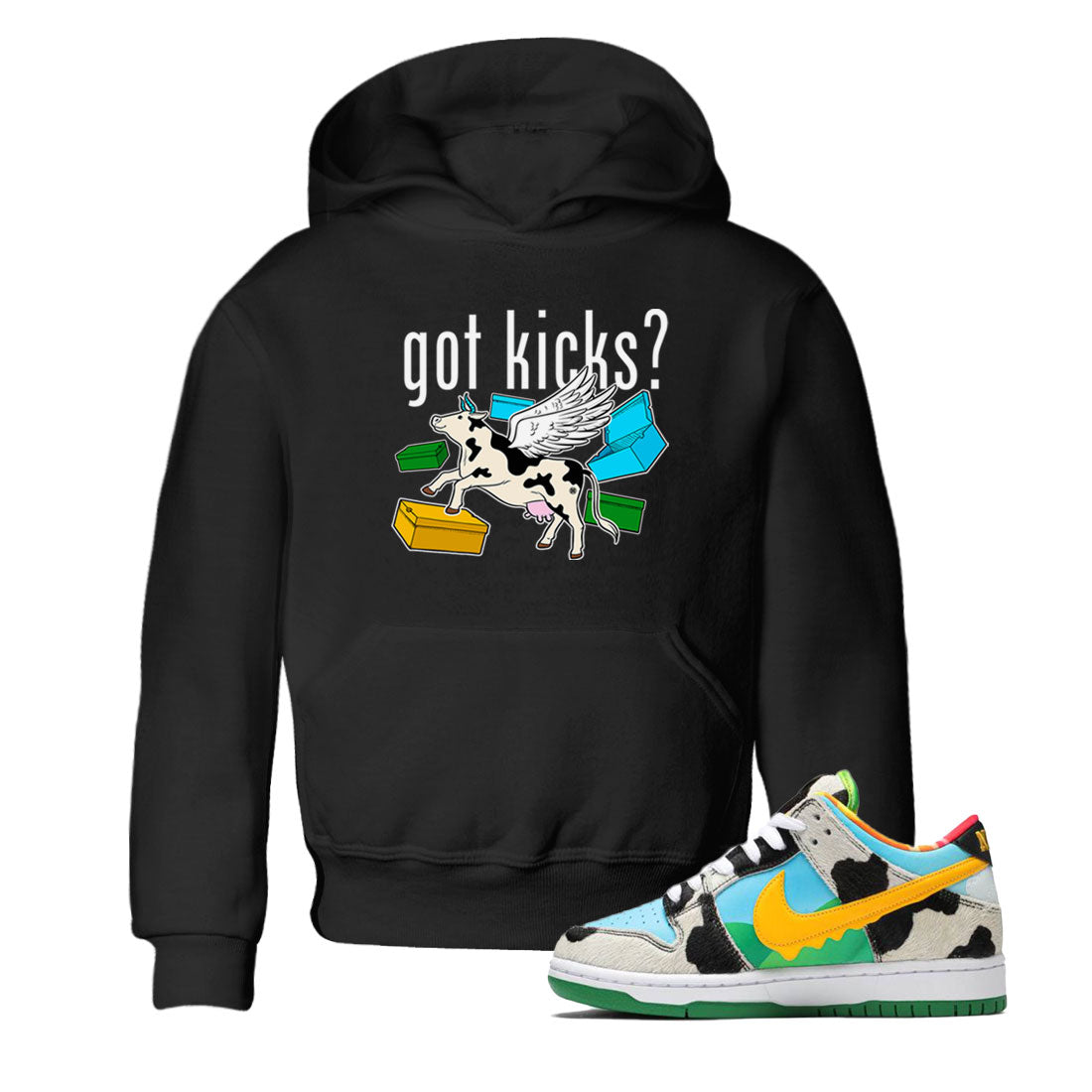Cow Got Kicks snkmatch Tees Kids - Dunk Chunky Dunky