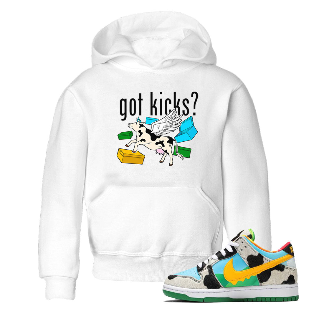 Cow Got Kicks snkmatch Tees Kids - Dunk Chunky Dunky