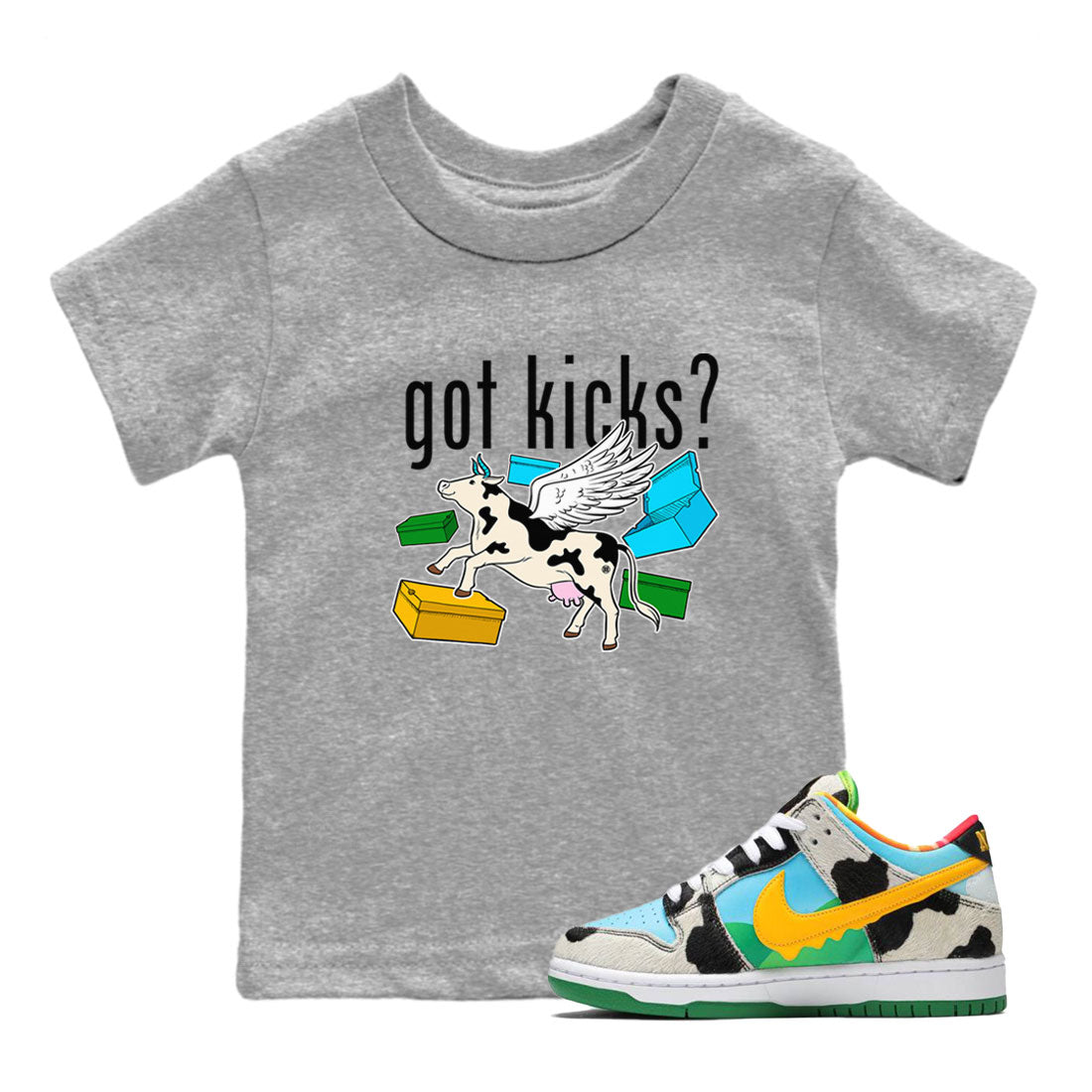 Cow Got Kicks snkmatch Tees Kids - Dunk Chunky Dunky