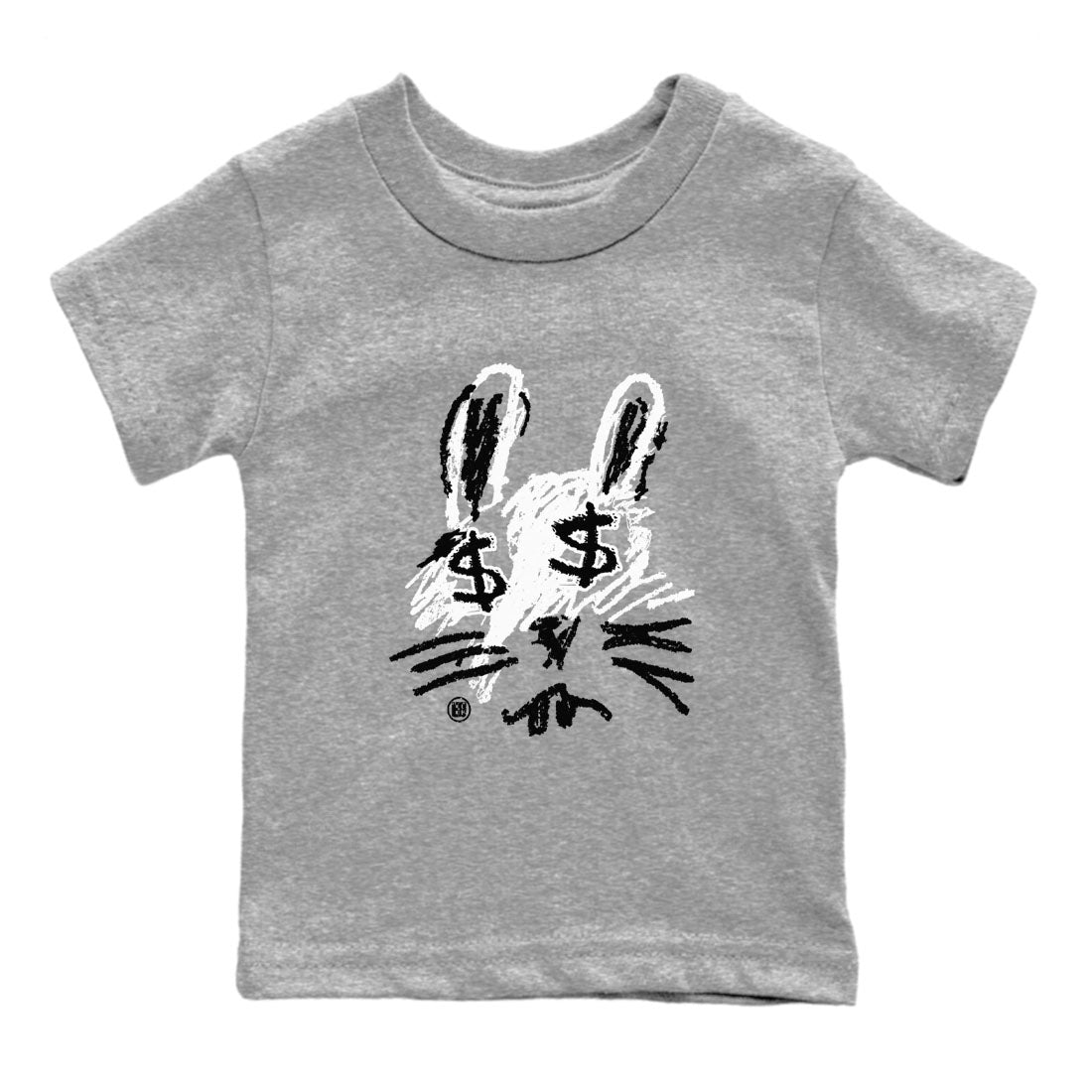 Crayon Bunny snkmatch Tees Kids - Air Jordan 1 Black White