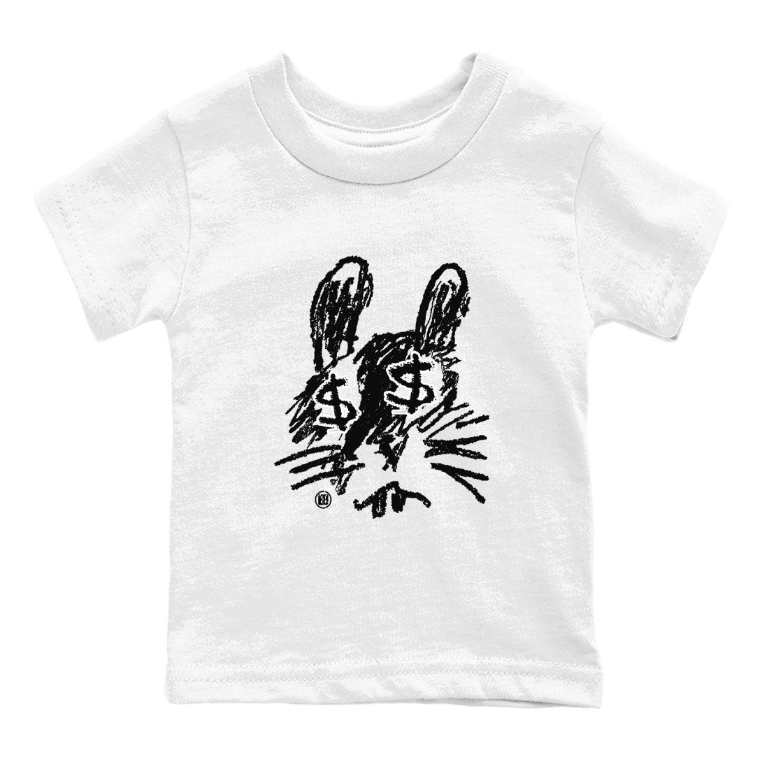 Crayon Bunny snkmatch Tees Kids - Air Jordan 1 Black White