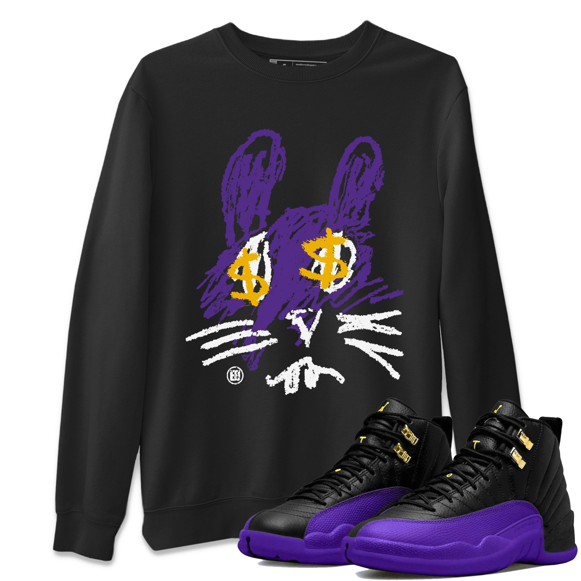 Crayon Bunny Unisex Tops - Air Jordan 12 Field Purple