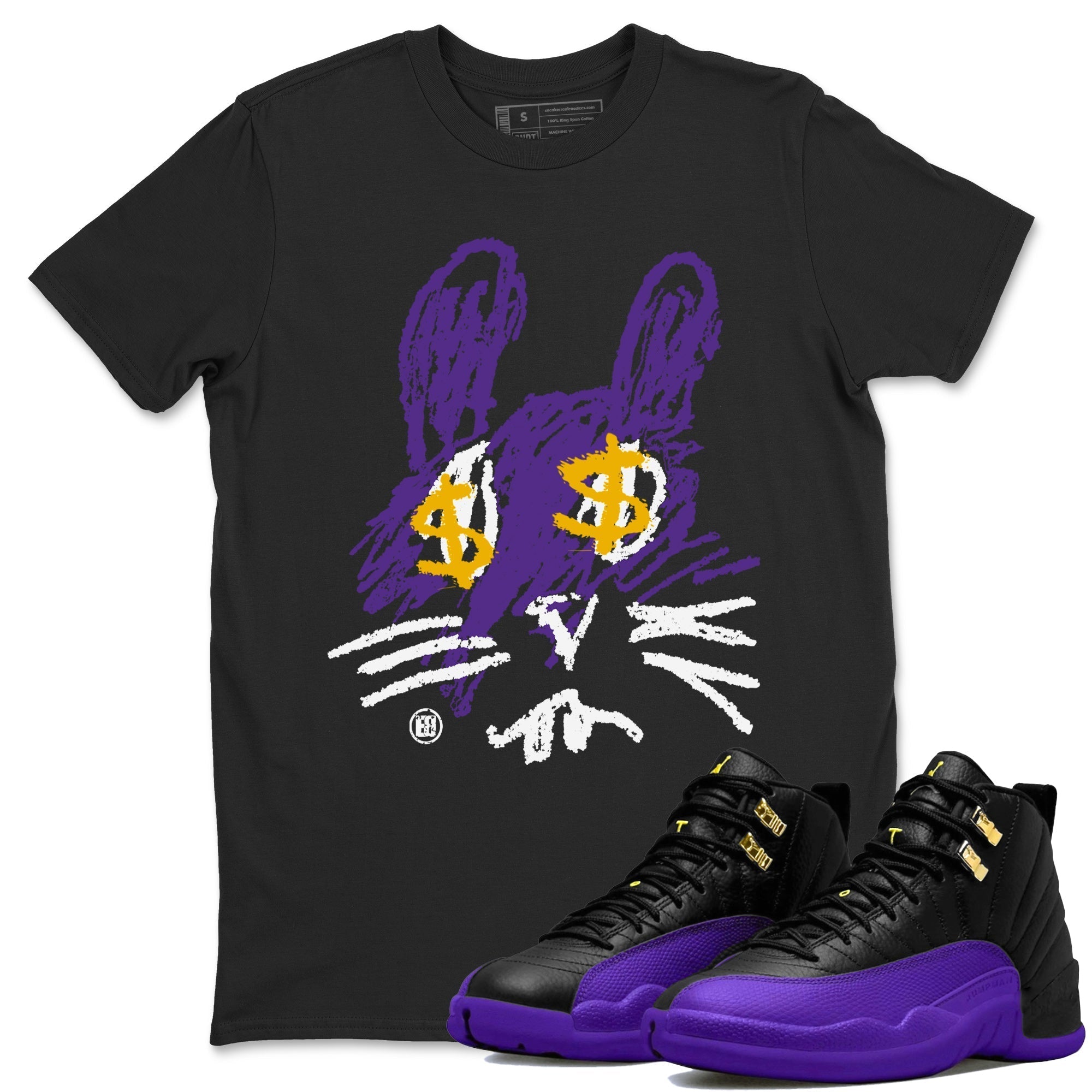 Crayon Bunny Unisex Tops - Air Jordan 12 Field Purple