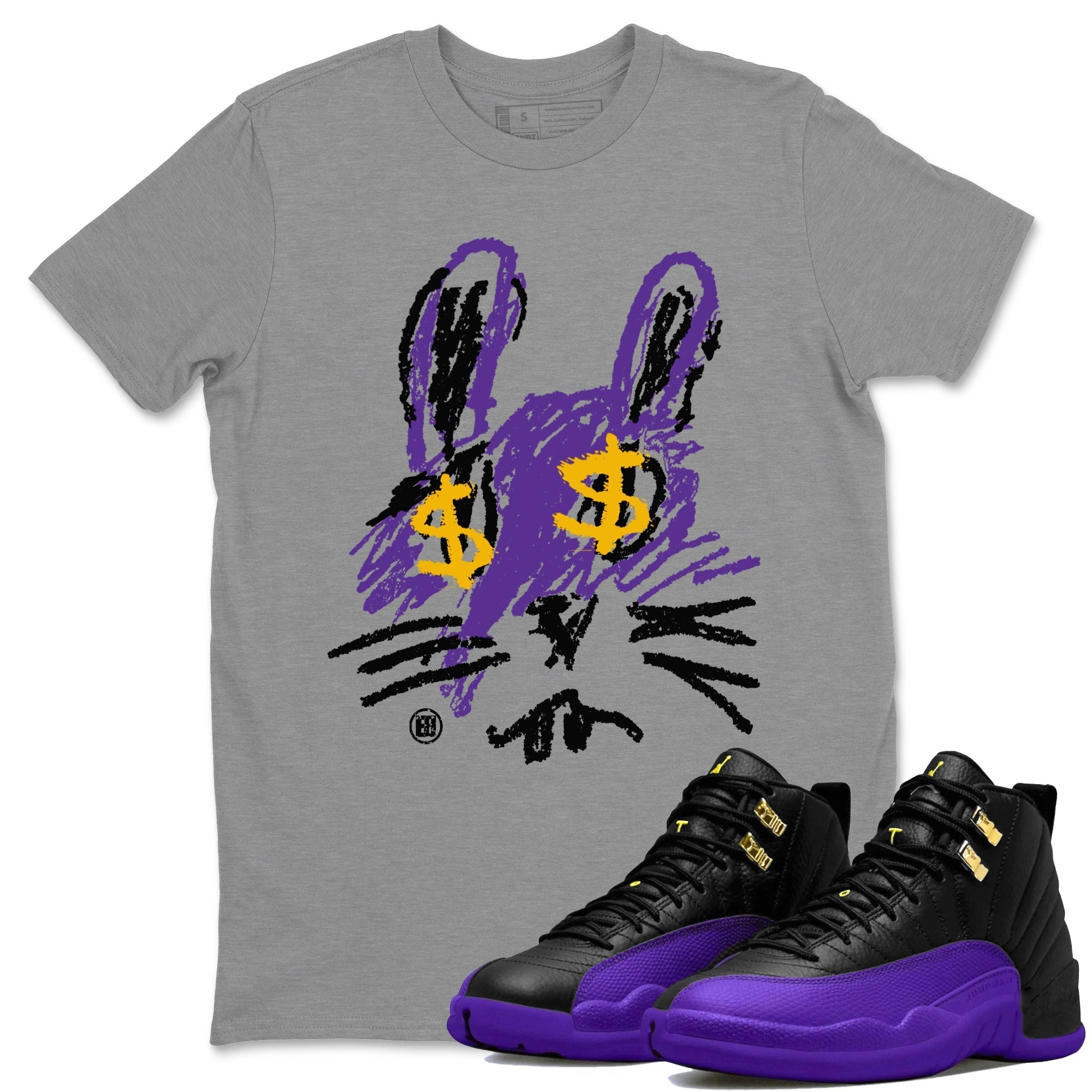 Crayon Bunny Unisex Tops - Air Jordan 12 Field Purple