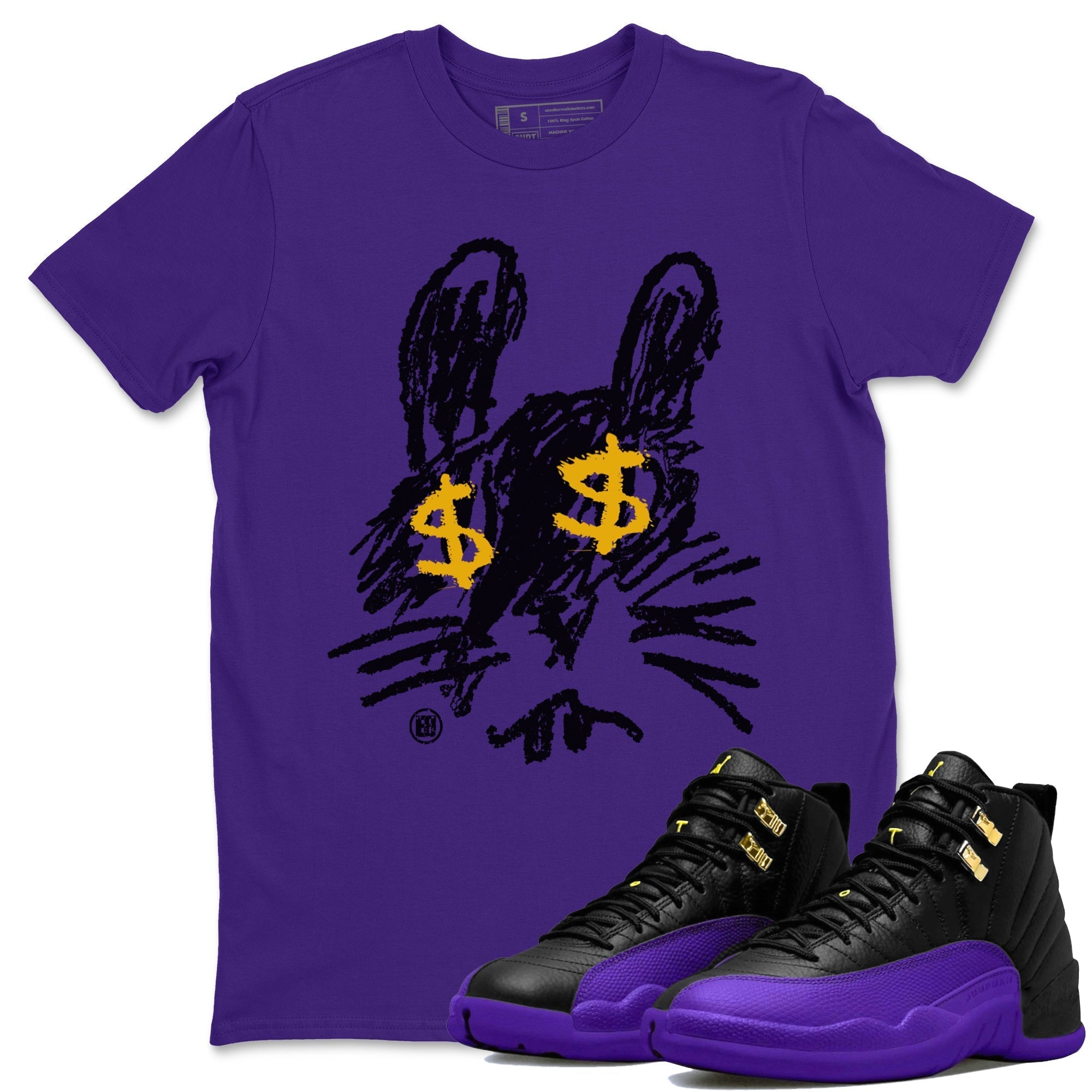 Crayon Bunny Unisex Tops - Air Jordan 12 Field Purple
