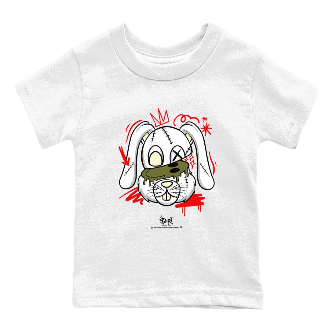 Crazy Bunny snkmatch Tees Kids - Air Jordan 1 Travis Scott Medium Olive