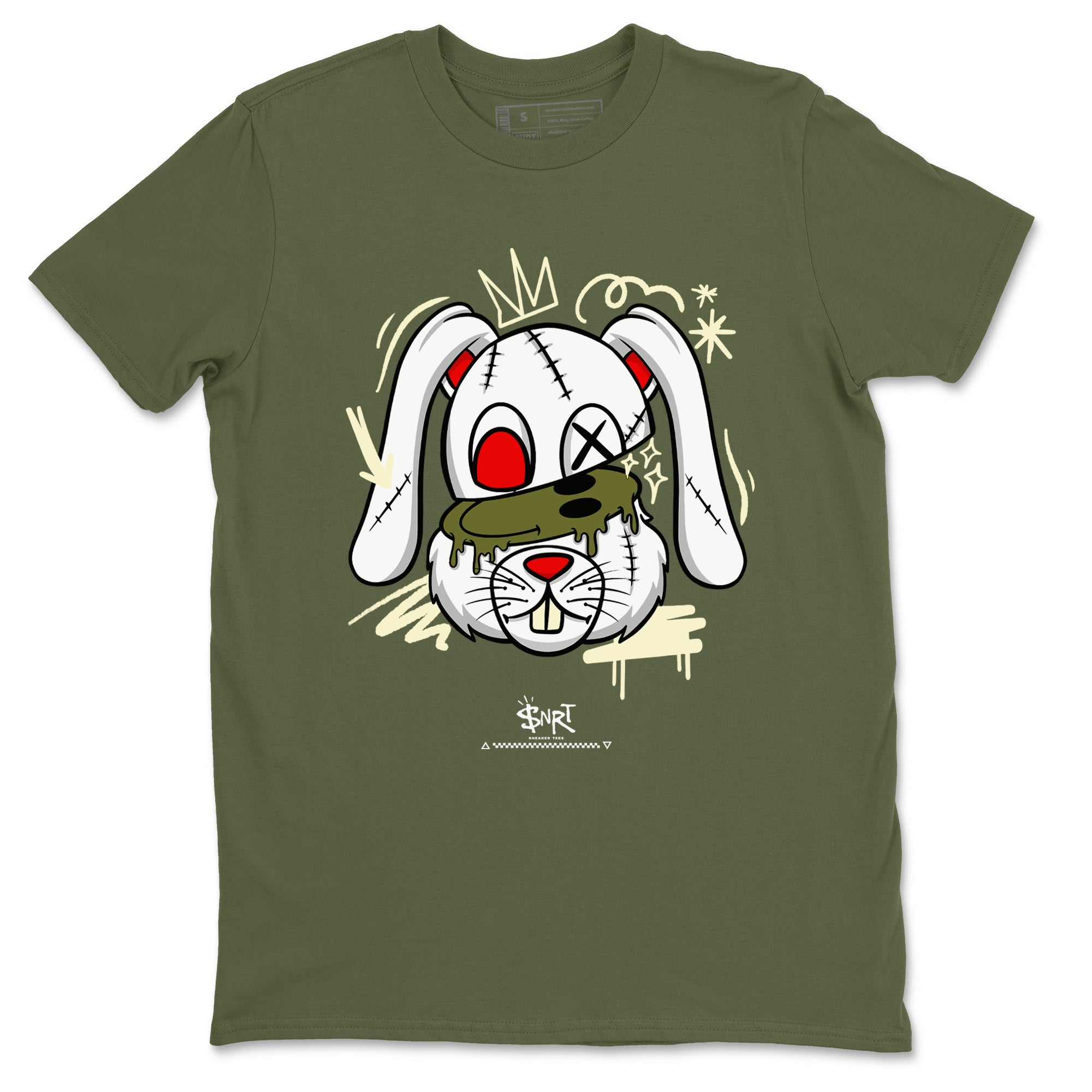 Crazy Bunny snkmatch Tees - Air Jordan 1 Travis Scott Medium Olive