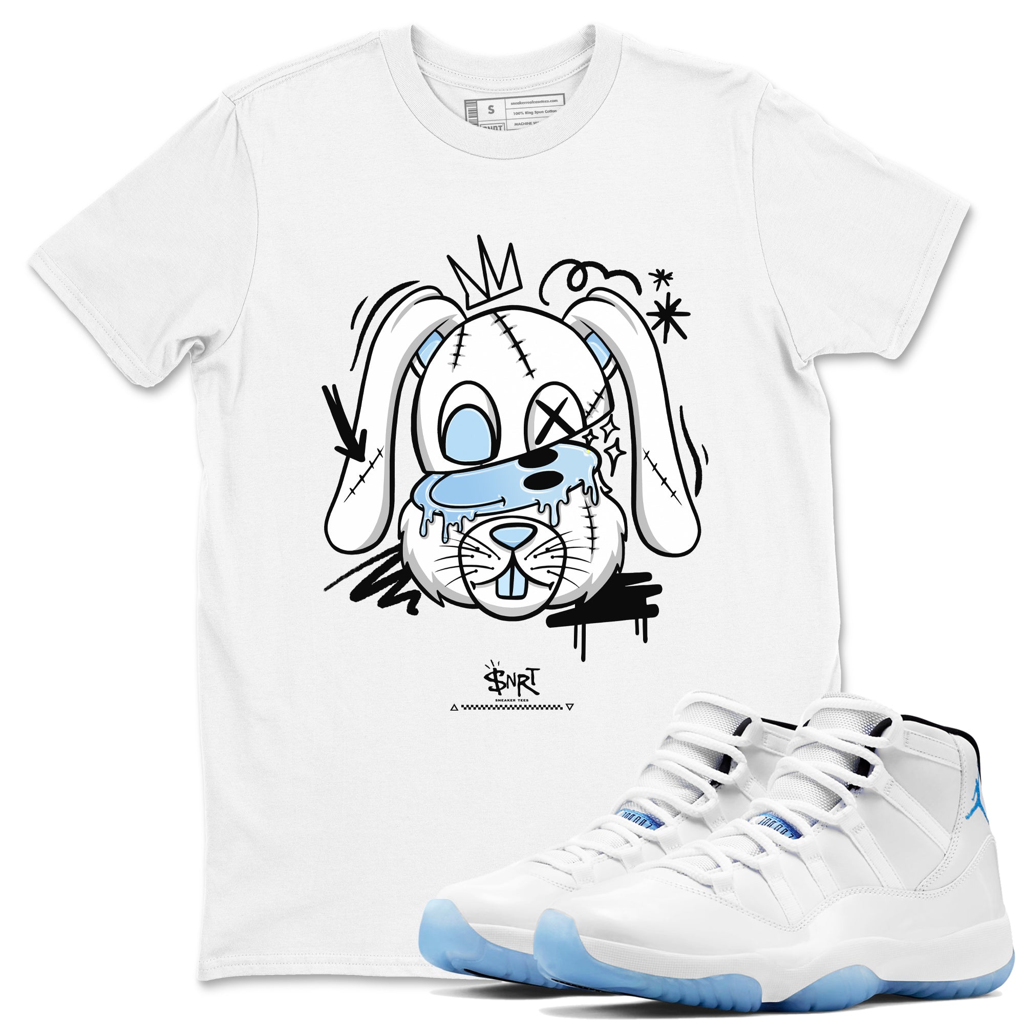 Crazy Bunny snkmatch Tees - Air Jordan 11 Retro Legend Blue