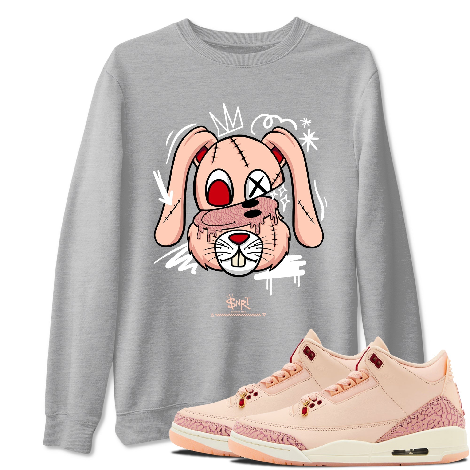 Crazy Bunny snkmatch Tees - Air Jordan 3 Valentines Day