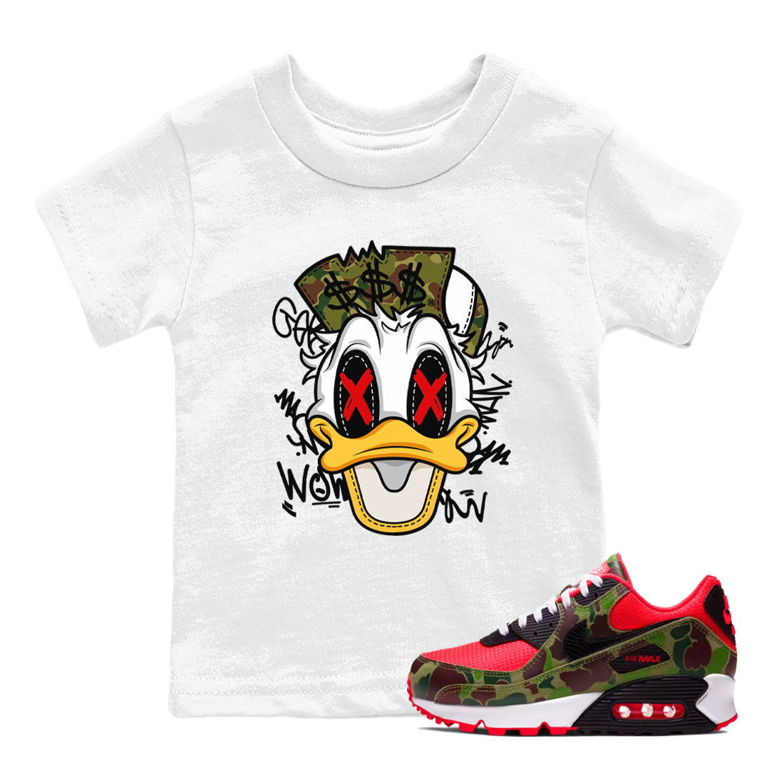 Crazy Duck SNRT Sneaker Tees Kids - Air Max 90 Reverse Duck Camo