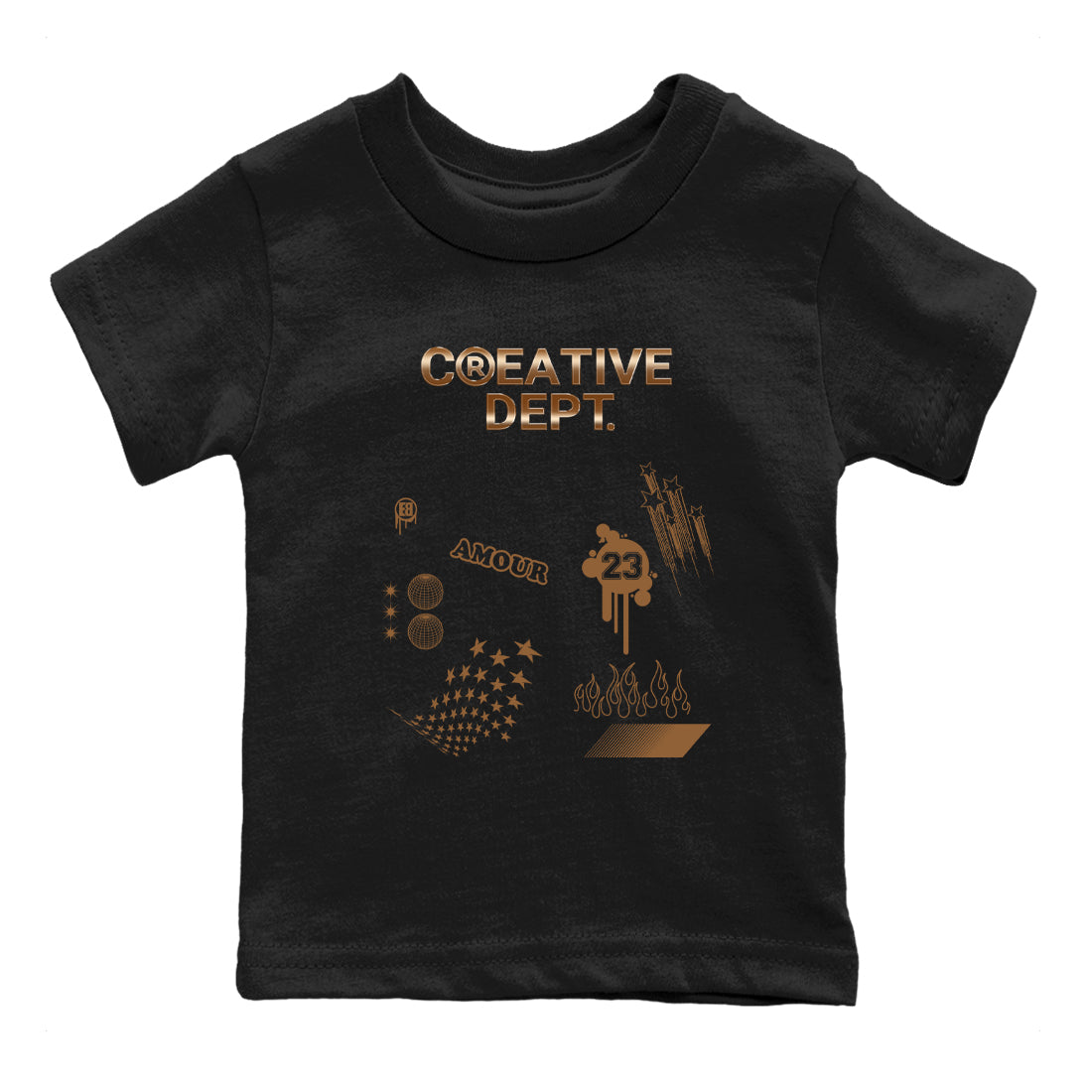 Creative Dept snkmatch Tees Kids - Air Foamposite One Metallic Copper