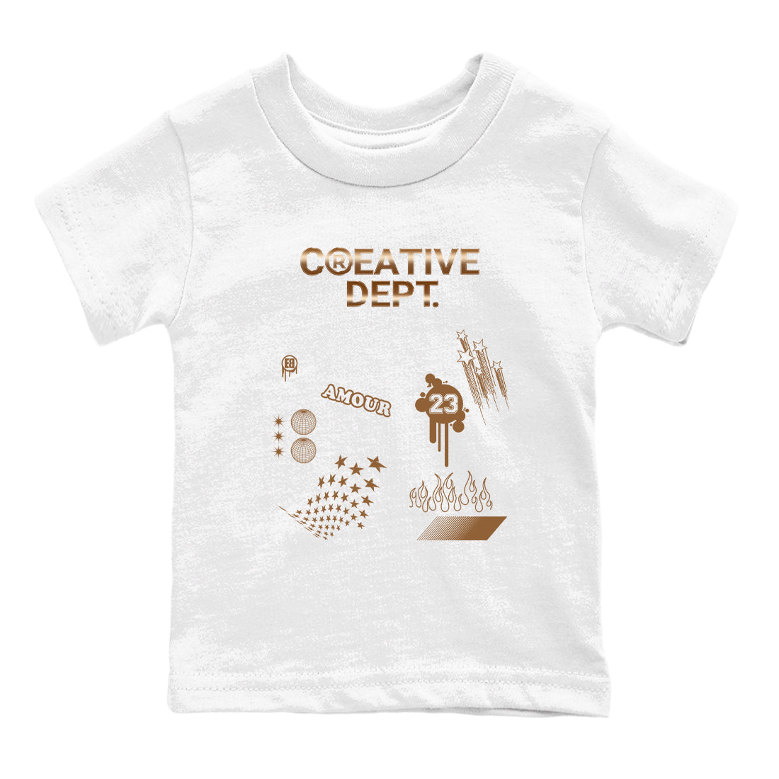 Creative Dept snkmatch Tees Kids - Air Foamposite One Metallic Copper