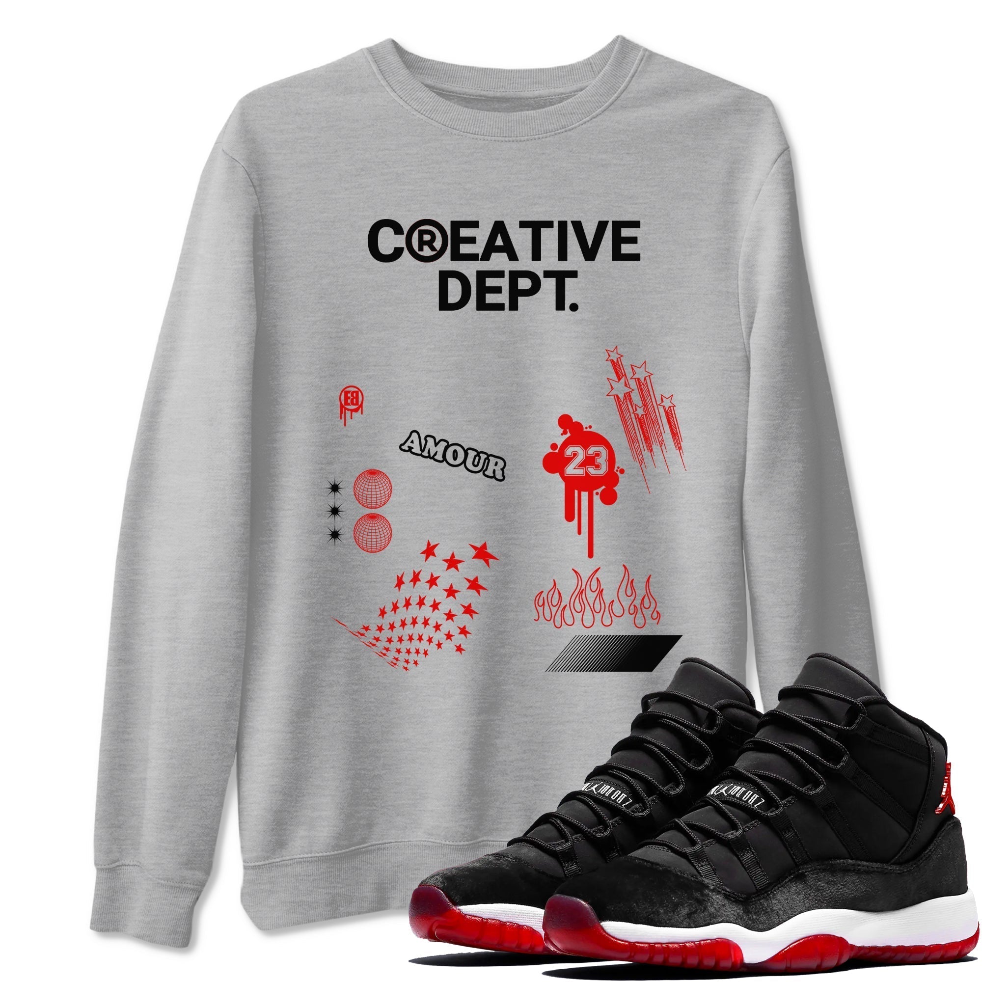 Creative Dept snkmatch Tees - Air Jordan 11 Bred Velvet