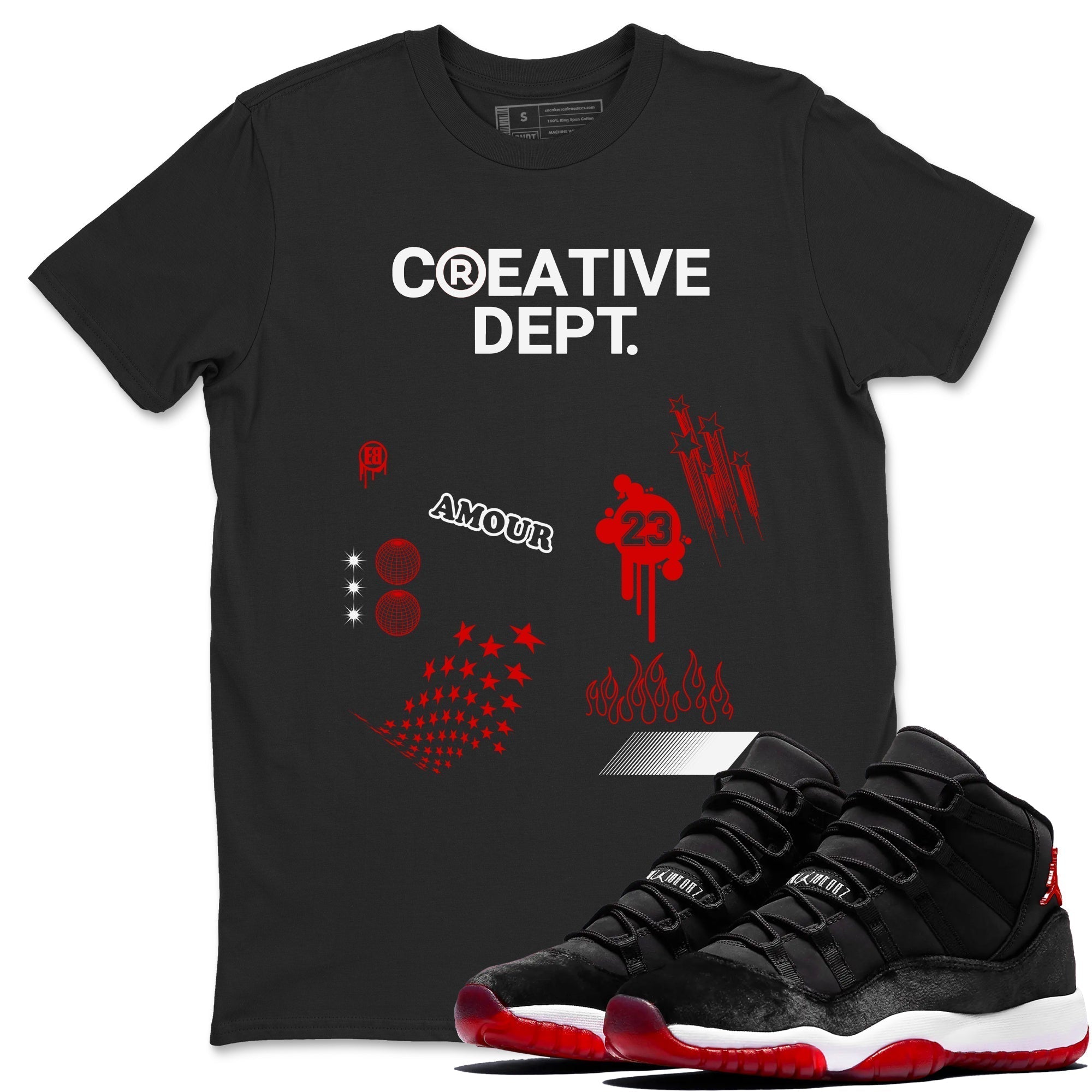 Creative Dept snkmatch Tees - Air Jordan 11 Bred Velvet