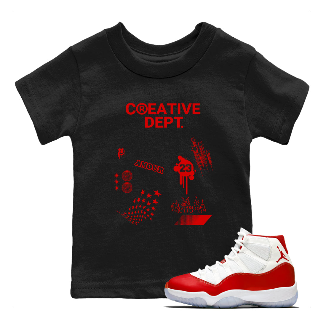 Creative Dept snkmatch Tees Kids - Air Jordan 11 Cherry