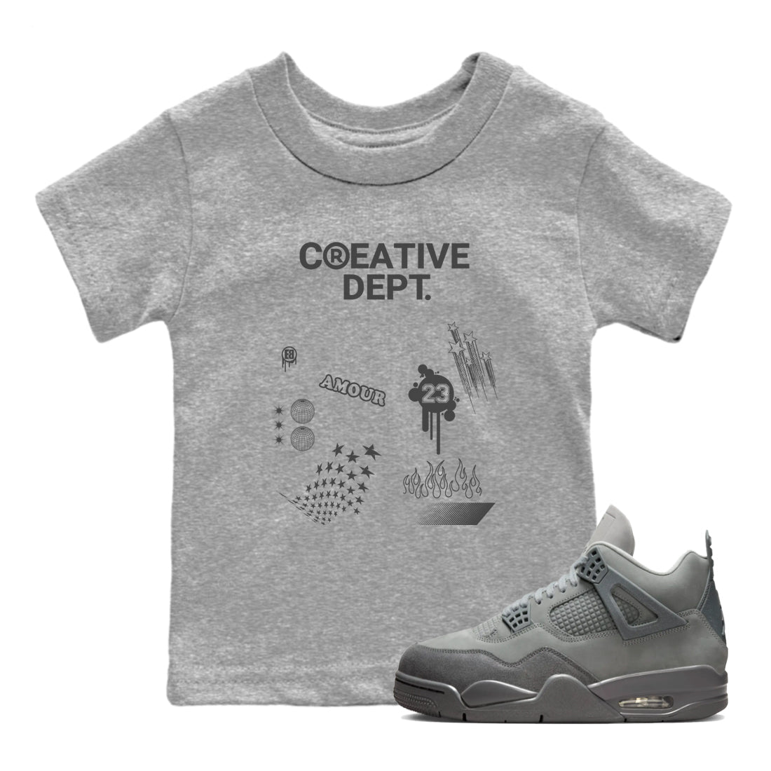 Creative Dept snkmatch Tees Kids - Air Jordan 4 Wet Cement