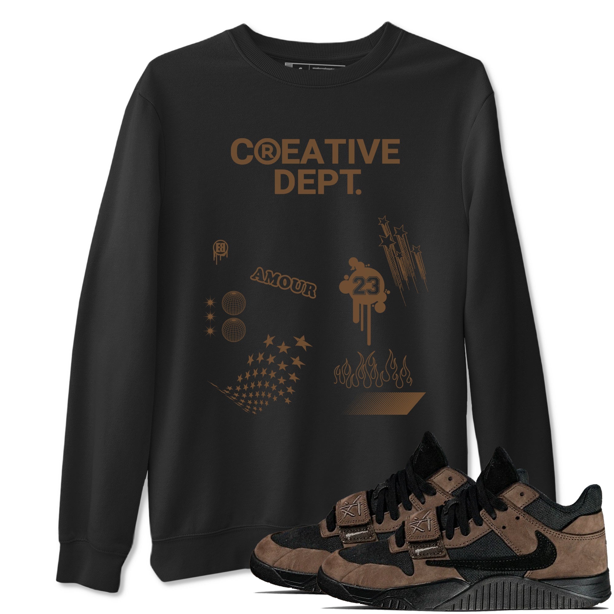 Creative Dept snkmatch Tees - Jordan Jumpman Jack Travis Scott Dark Mocha