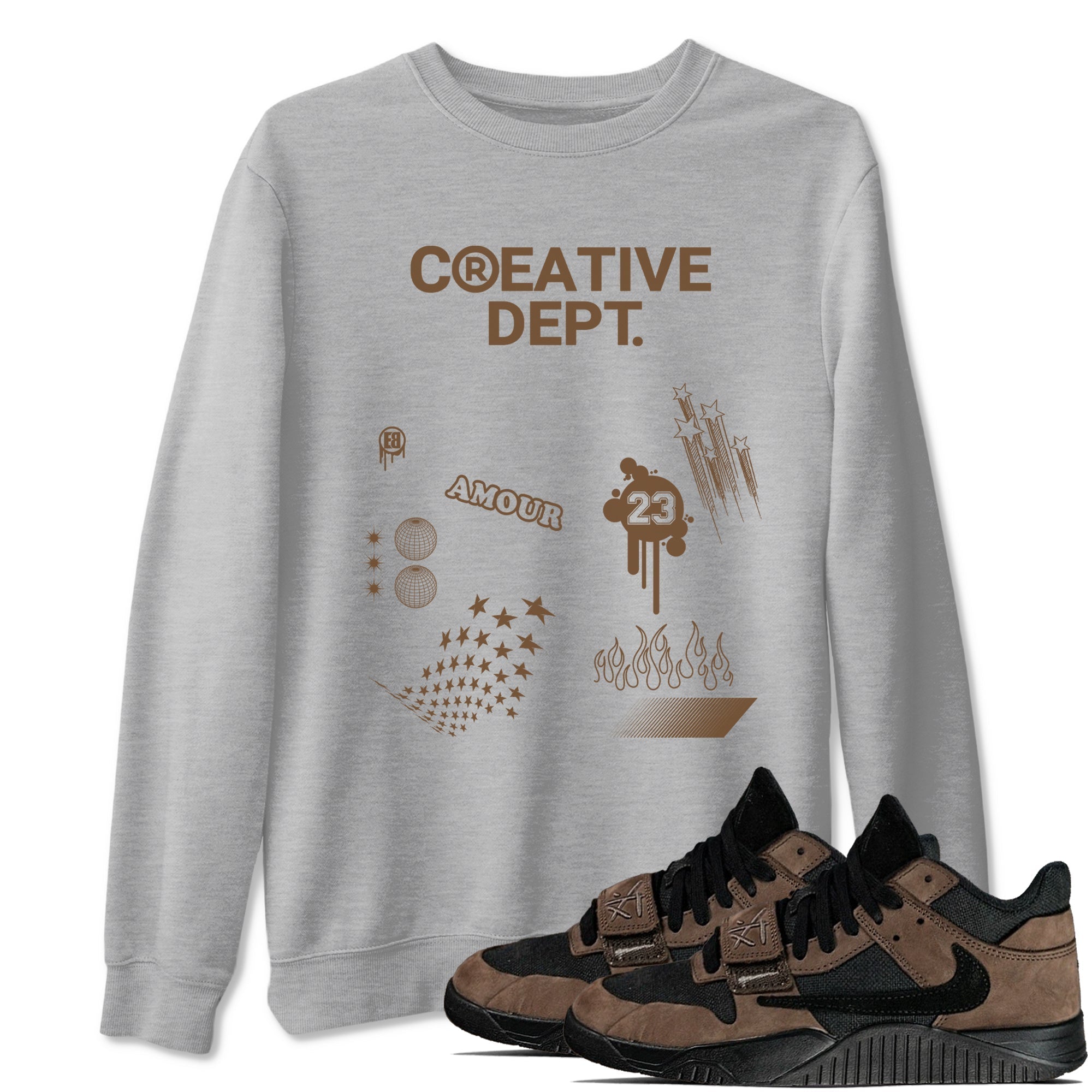 Creative Dept snkmatch Tees - Jordan Jumpman Jack Travis Scott Dark Mocha