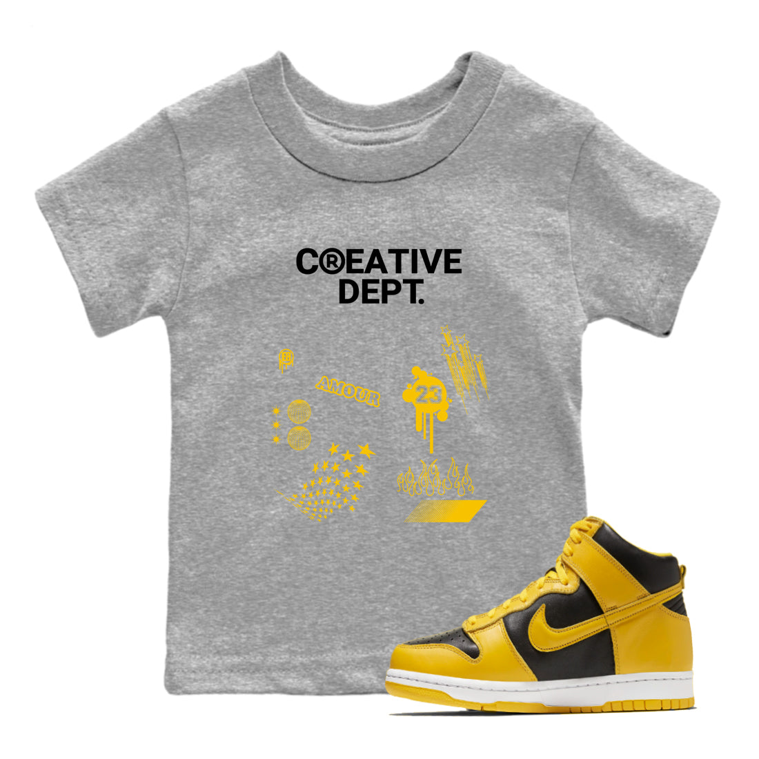 Creative Dept snkmatch Tees Kids - Dunk High Pollen